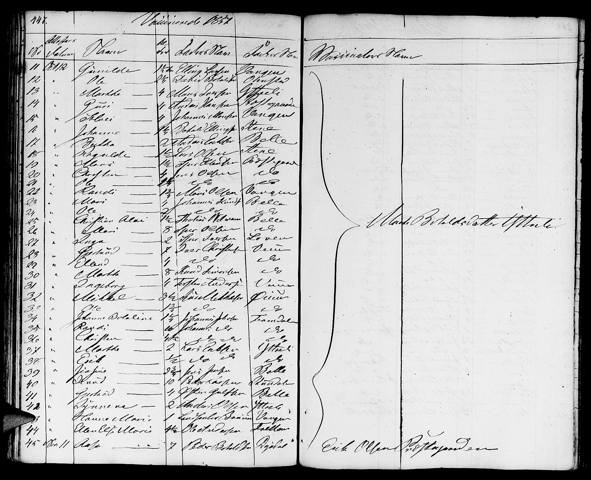 Aurland sokneprestembete, SAB/A-99937/H/Ha/Haa/L0006: Parish register (official) no. A 6, 1821-1859, p. 447