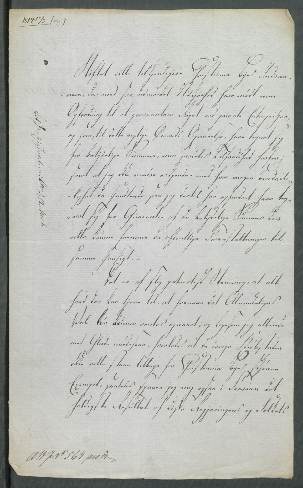 Forskjellige samlinger, Historisk-kronologisk samling, AV/RA-EA-4029/G/Ga/L0009A: Historisk-kronologisk samling. Dokumenter fra januar og ut september 1814. , 1814, p. 42