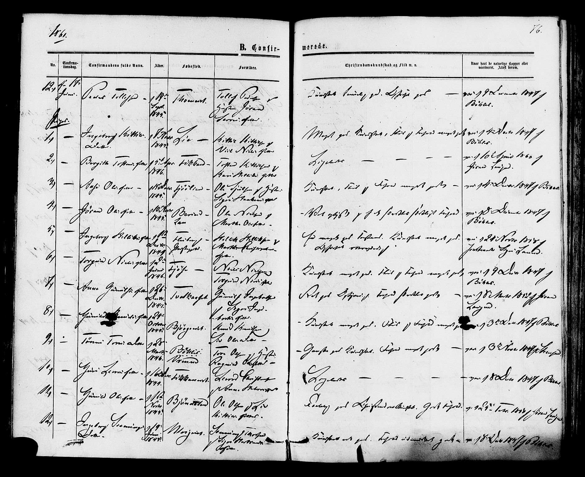 Rollag kirkebøker, SAKO/A-240/F/Fa/L0009: Parish register (official) no. I 9, 1860-1874, p. 76