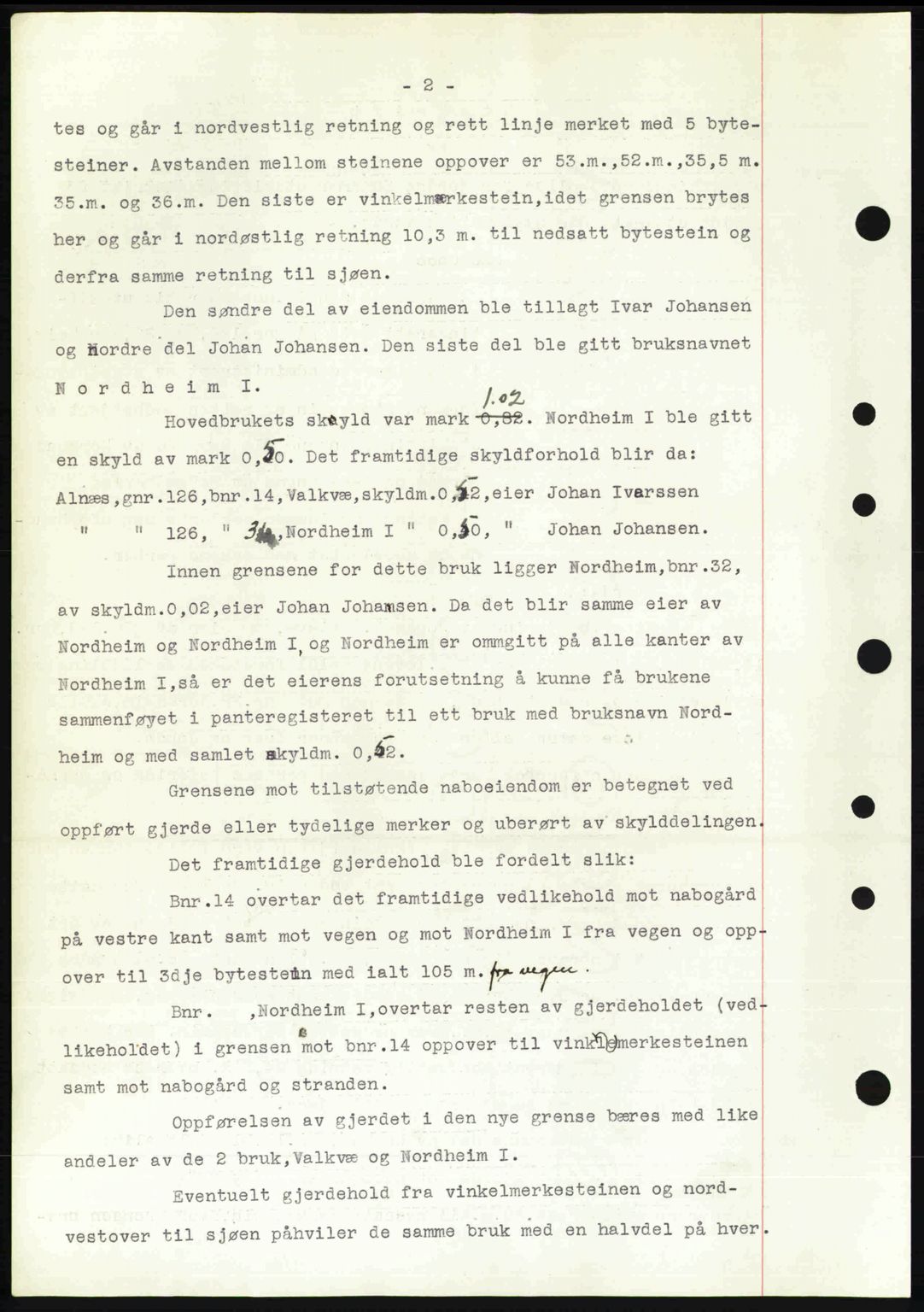 Nordre Sunnmøre sorenskriveri, AV/SAT-A-0006/1/2/2C/2Ca: Mortgage book no. A20b, 1946-1946, Diary no: : 230/1946