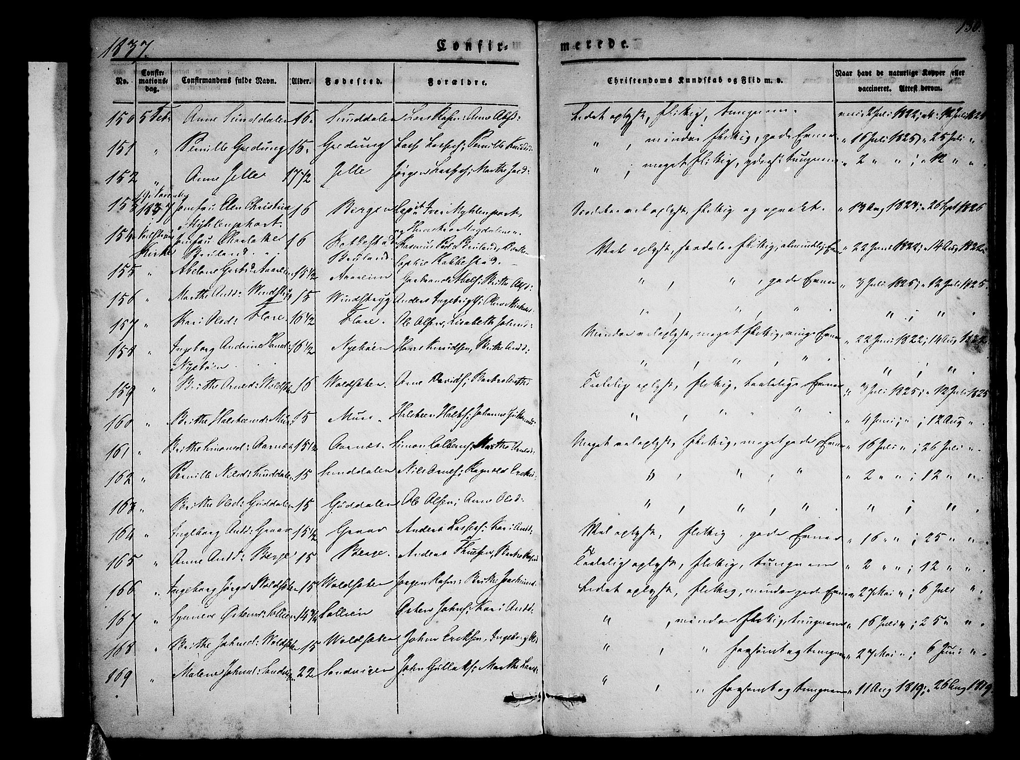 Stryn Sokneprestembete, AV/SAB-A-82501: Parish register (official) no. A 1, 1832-1845, p. 130