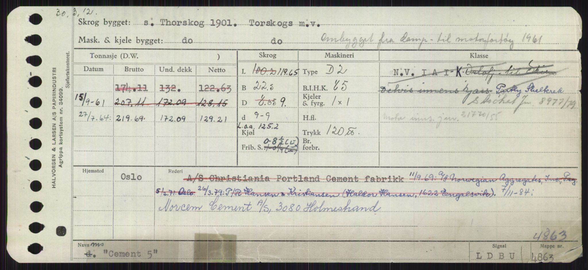 Sjøfartsdirektoratet med forløpere, Skipsmålingen, AV/RA-S-1627/H/Ha/L0001/0002: Fartøy, A-Eig / Fartøy Bjør-Eig, p. 607