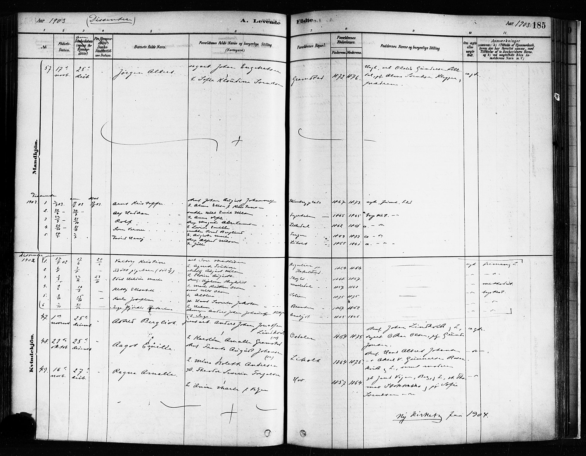 Idd prestekontor Kirkebøker, AV/SAO-A-10911/F/Fc/L0006a: Parish register (official) no. III 6A, 1878-1903, p. 185