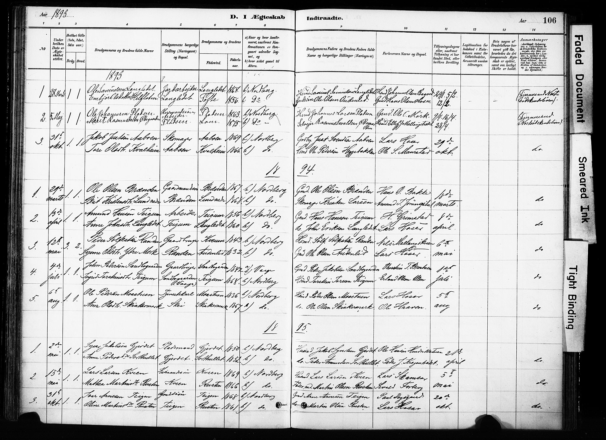 Skjåk prestekontor, SAH/PREST-072/H/Ha/Haa/L0004: Parish register (official) no. 4, 1880-1904, p. 106
