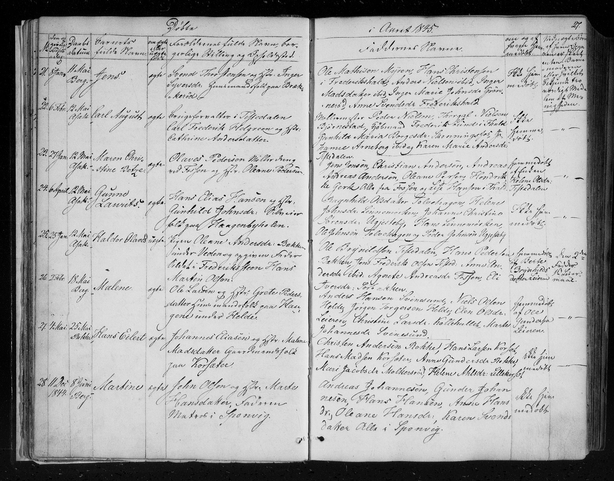 Berg prestekontor Kirkebøker, AV/SAO-A-10902/F/Fa/L0004: Parish register (official) no. I 4, 1843-1860, p. 27