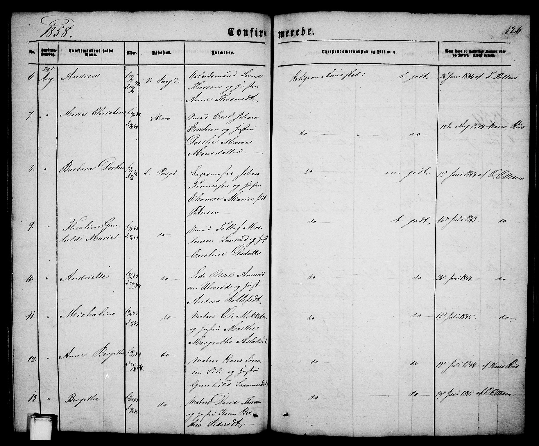 Porsgrunn kirkebøker , SAKO/A-104/G/Ga/L0002: Parish register (copy) no. I 2, 1847-1877, p. 126