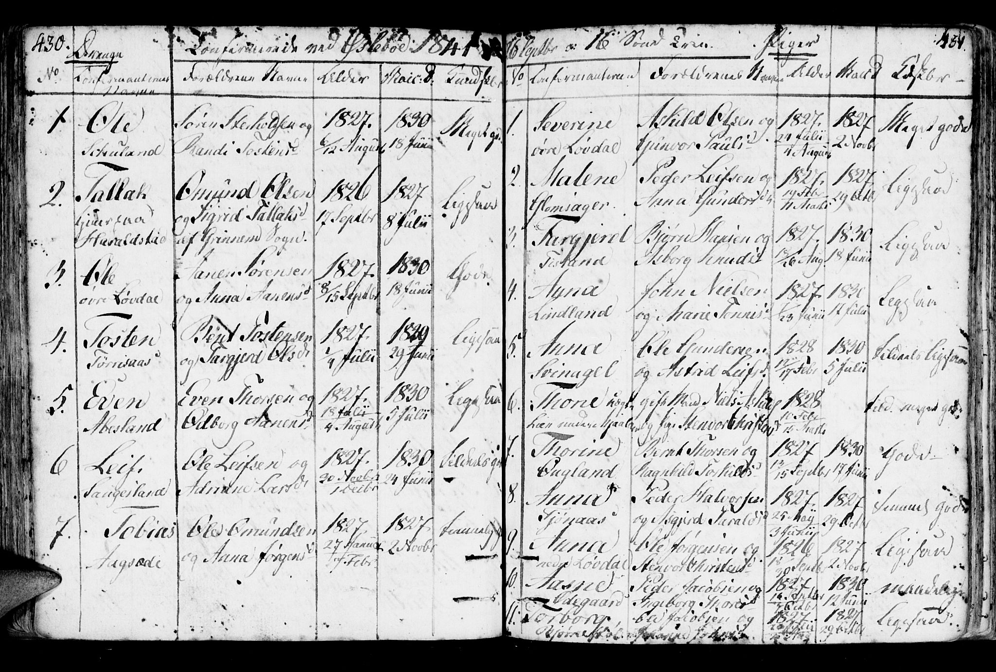 Holum sokneprestkontor, AV/SAK-1111-0022/F/Fa/Fab/L0004: Parish register (official) no. A 4, 1774-1847, p. 430-431