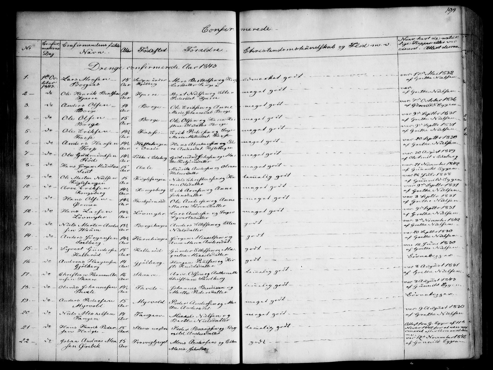 Onsøy prestekontor Kirkebøker, SAO/A-10914/F/Fa/L0003: Parish register (official) no. I 3, 1841-1860, p. 194