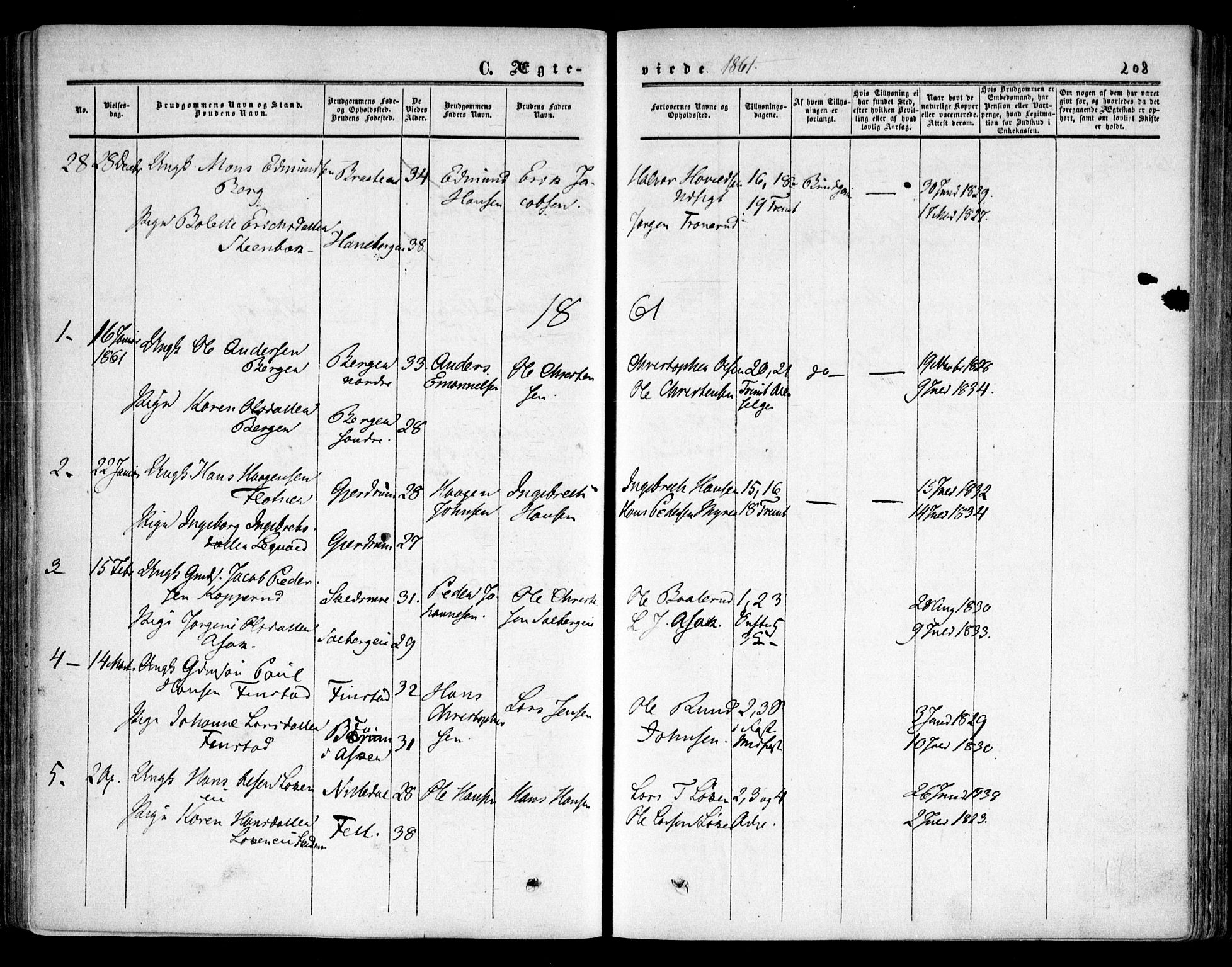 Skedsmo prestekontor Kirkebøker, AV/SAO-A-10033a/F/Fa/L0010: Parish register (official) no. I 10, 1854-1865, p. 208