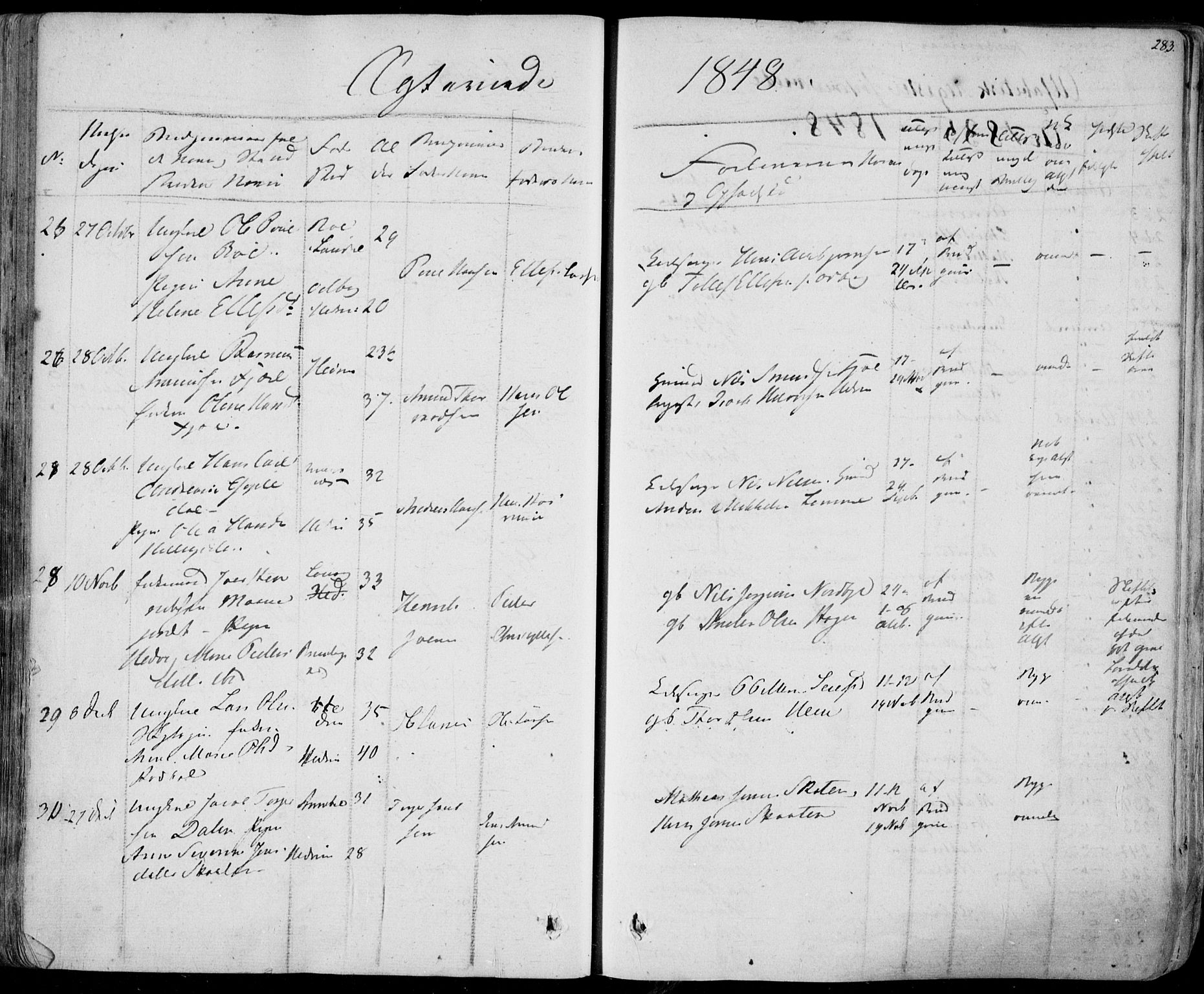 Hedrum kirkebøker, AV/SAKO-A-344/F/Fa/L0005: Parish register (official) no. I 5, 1835-1848, p. 283