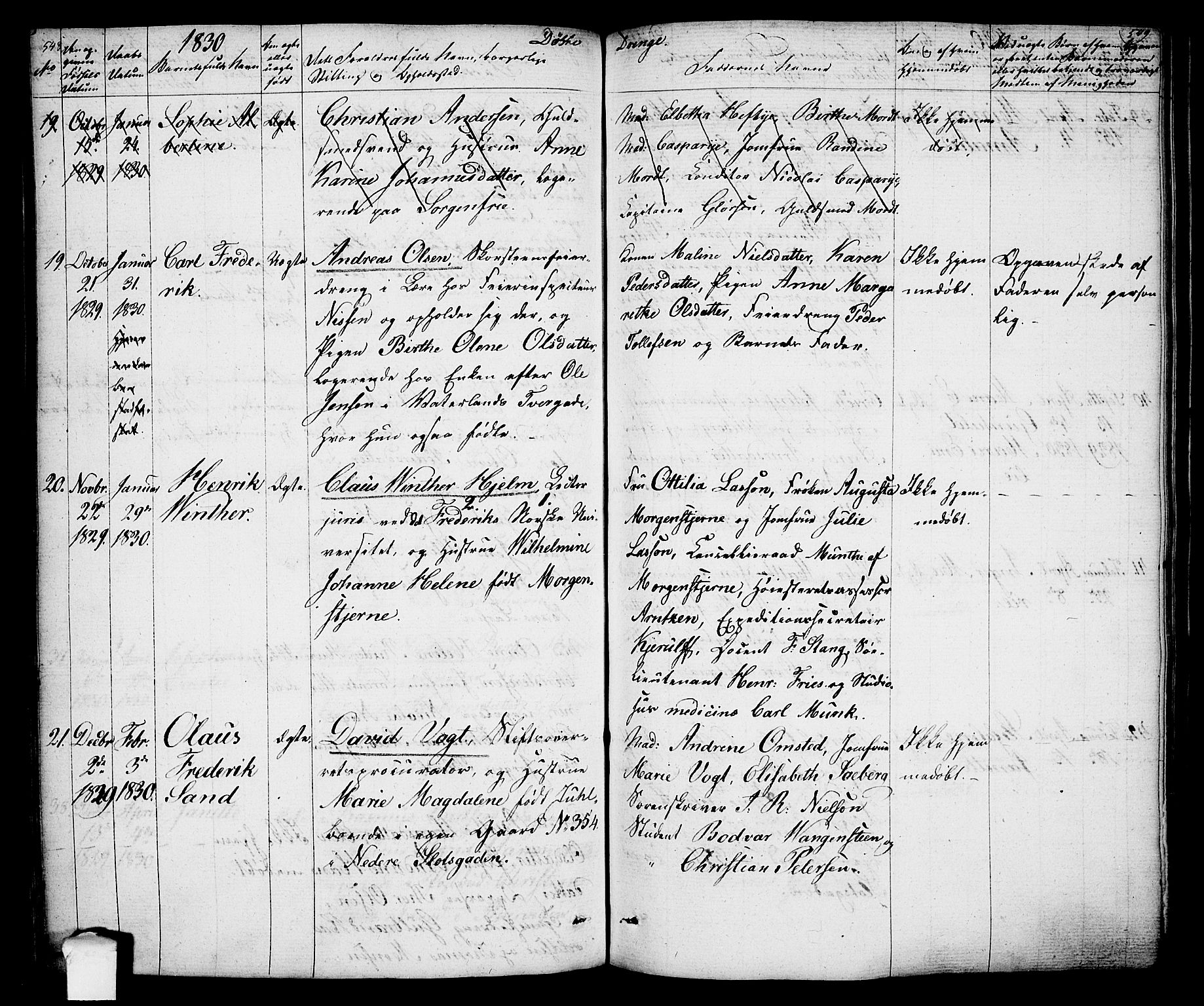 Oslo domkirke Kirkebøker, SAO/A-10752/F/Fa/L0010: Parish register (official) no. 10, 1824-1830, p. 548-549