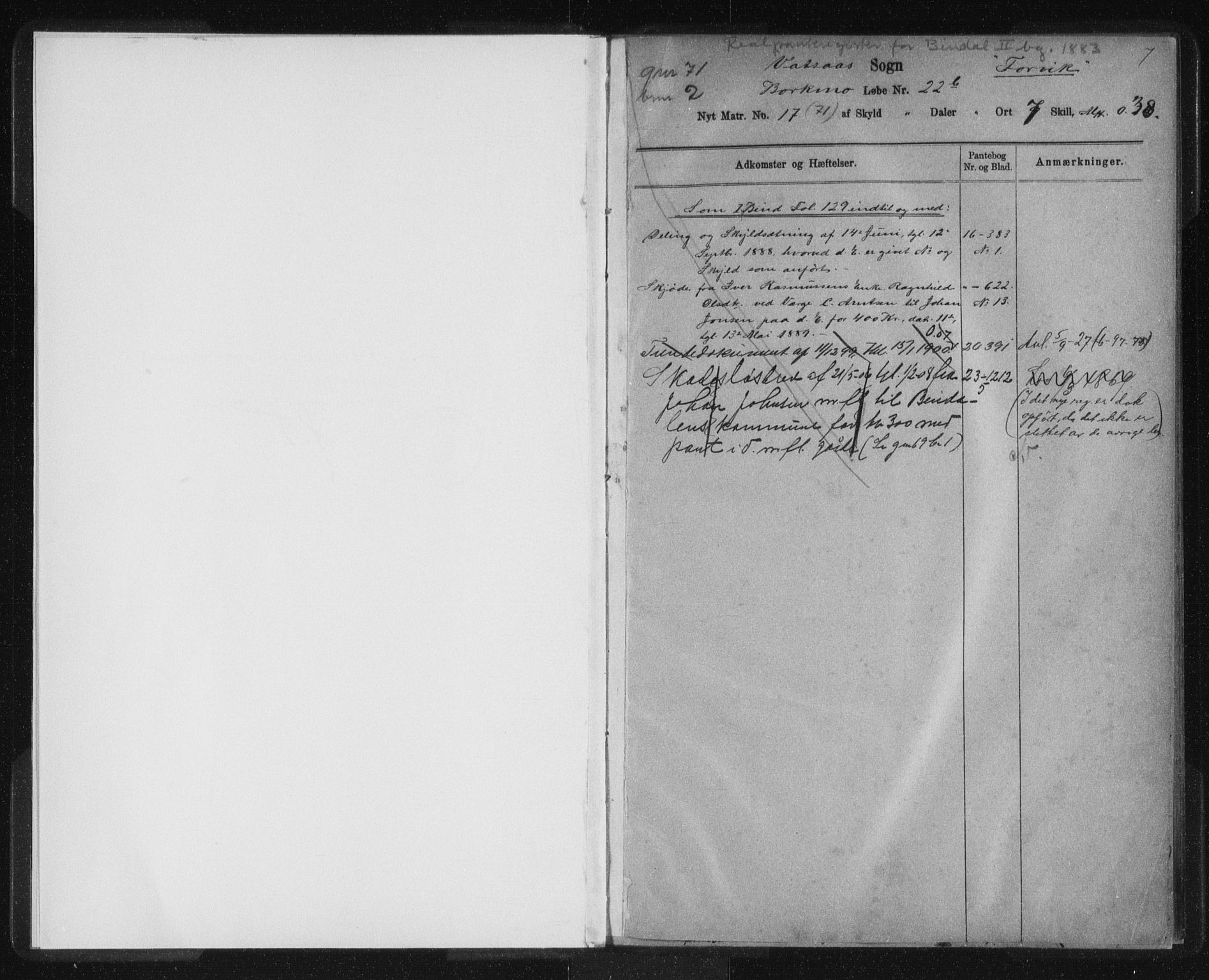 Brønnøy sorenskriveri, SAT/A-4170/1/2/2A/L0002: Mortgage register no. 2, 1883-1927, p. 7