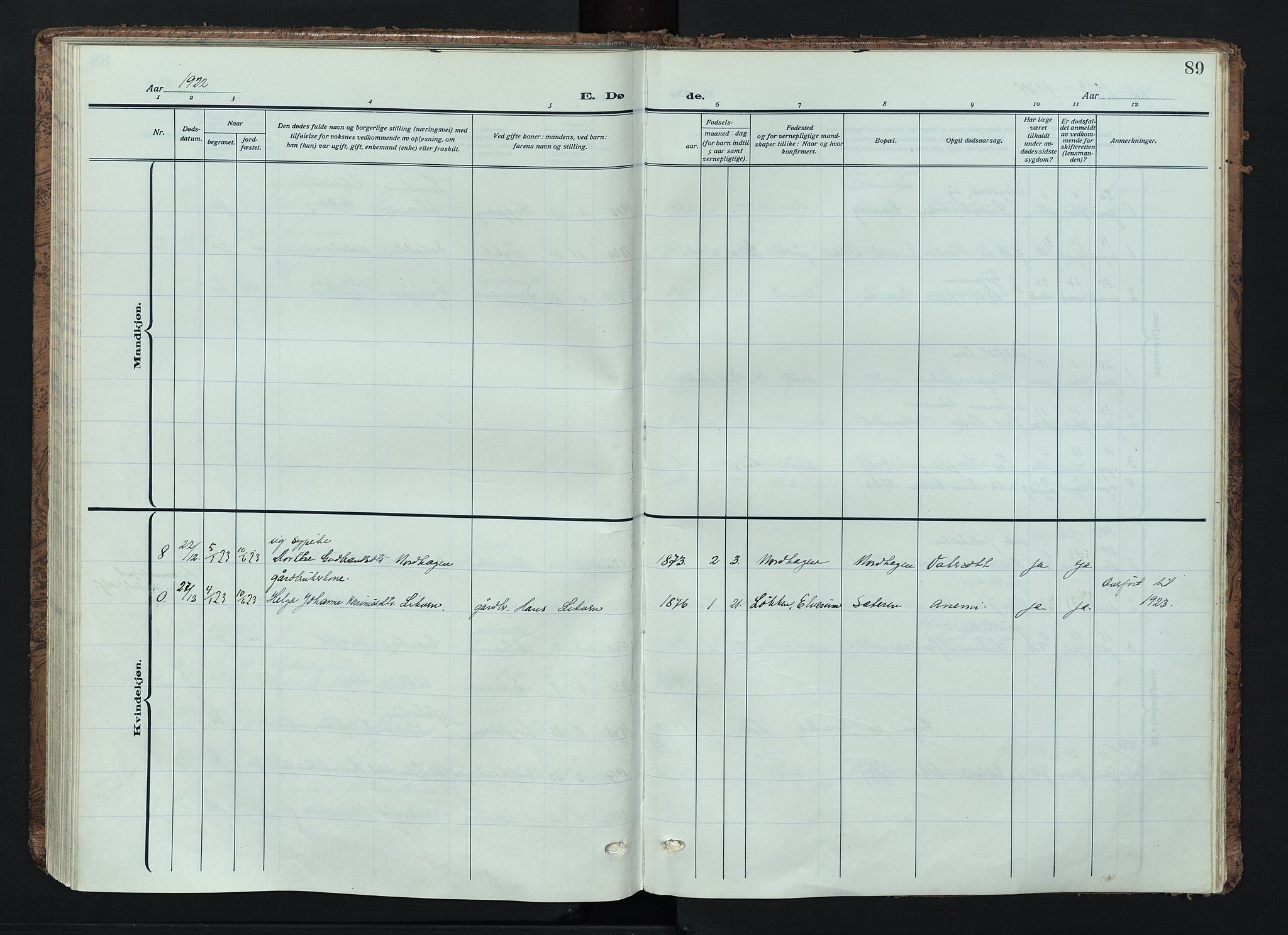 Trysil prestekontor, AV/SAH-PREST-046/H/Ha/Haa/L0016: Parish register (official) no. 16, 1913-1946, p. 89