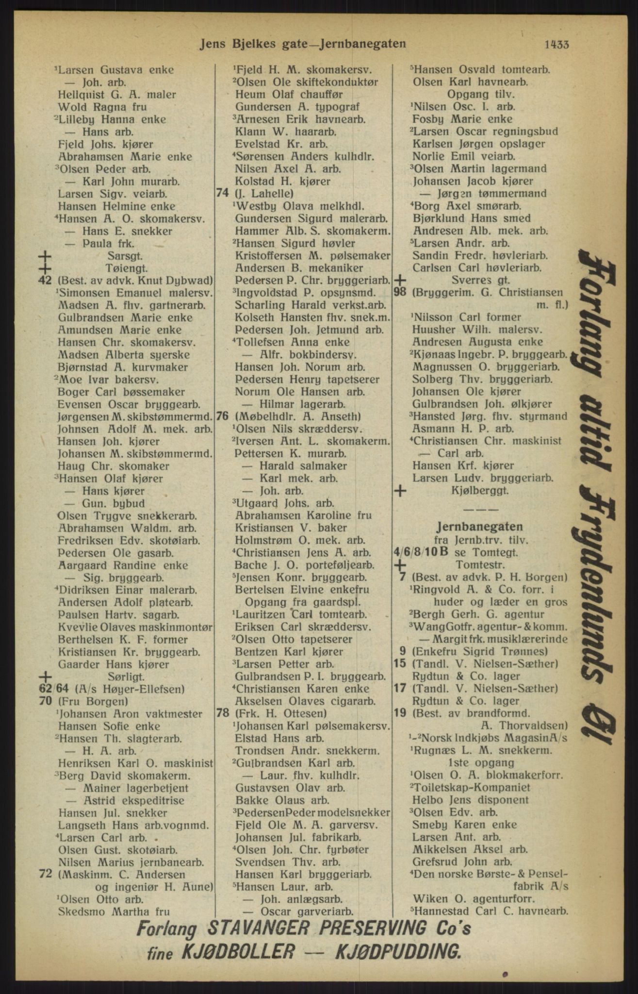 Kristiania/Oslo adressebok, PUBL/-, 1915, p. 1433