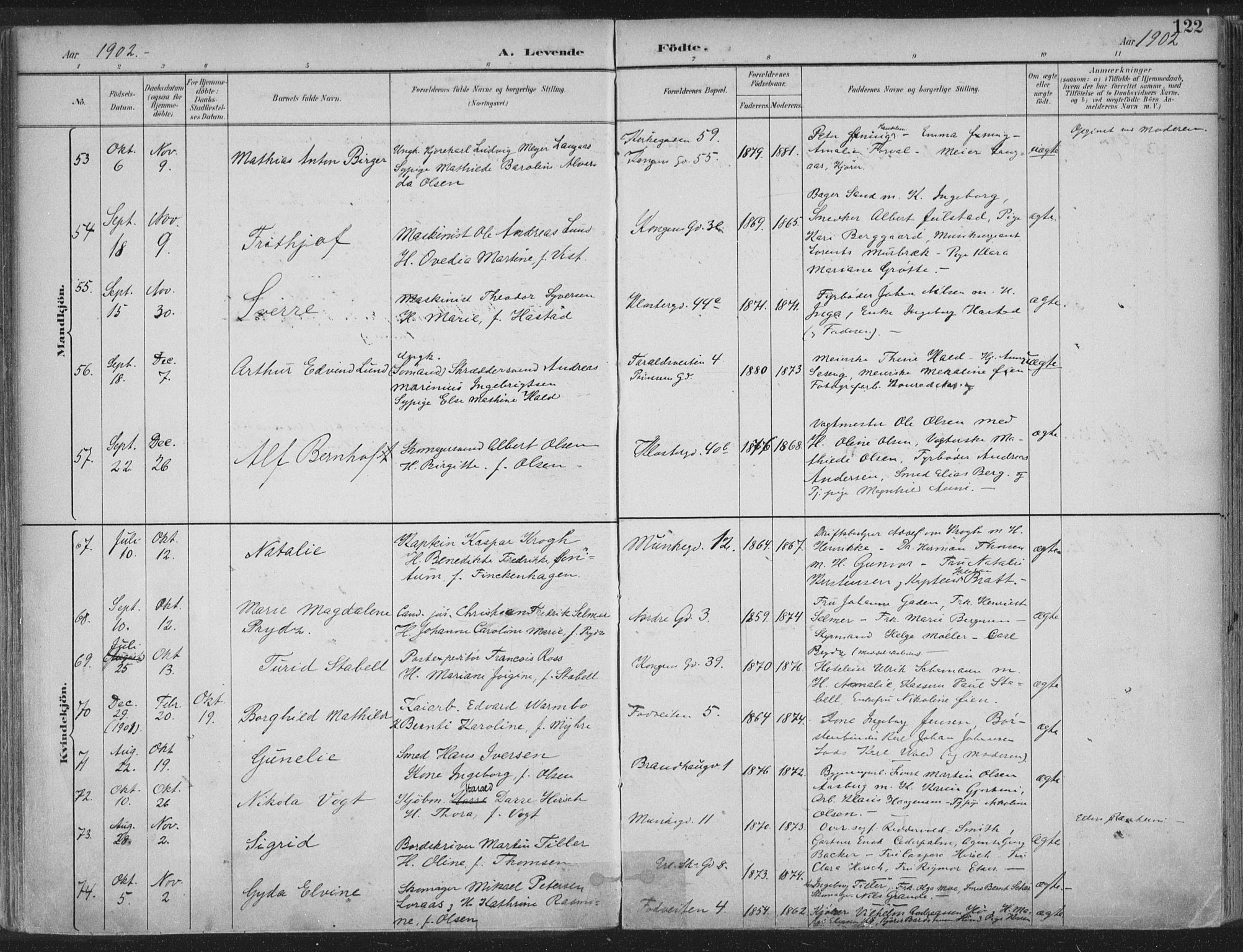 Ministerialprotokoller, klokkerbøker og fødselsregistre - Sør-Trøndelag, SAT/A-1456/601/L0062: Parish register (official) no. 601A30, 1891-1911, p. 122