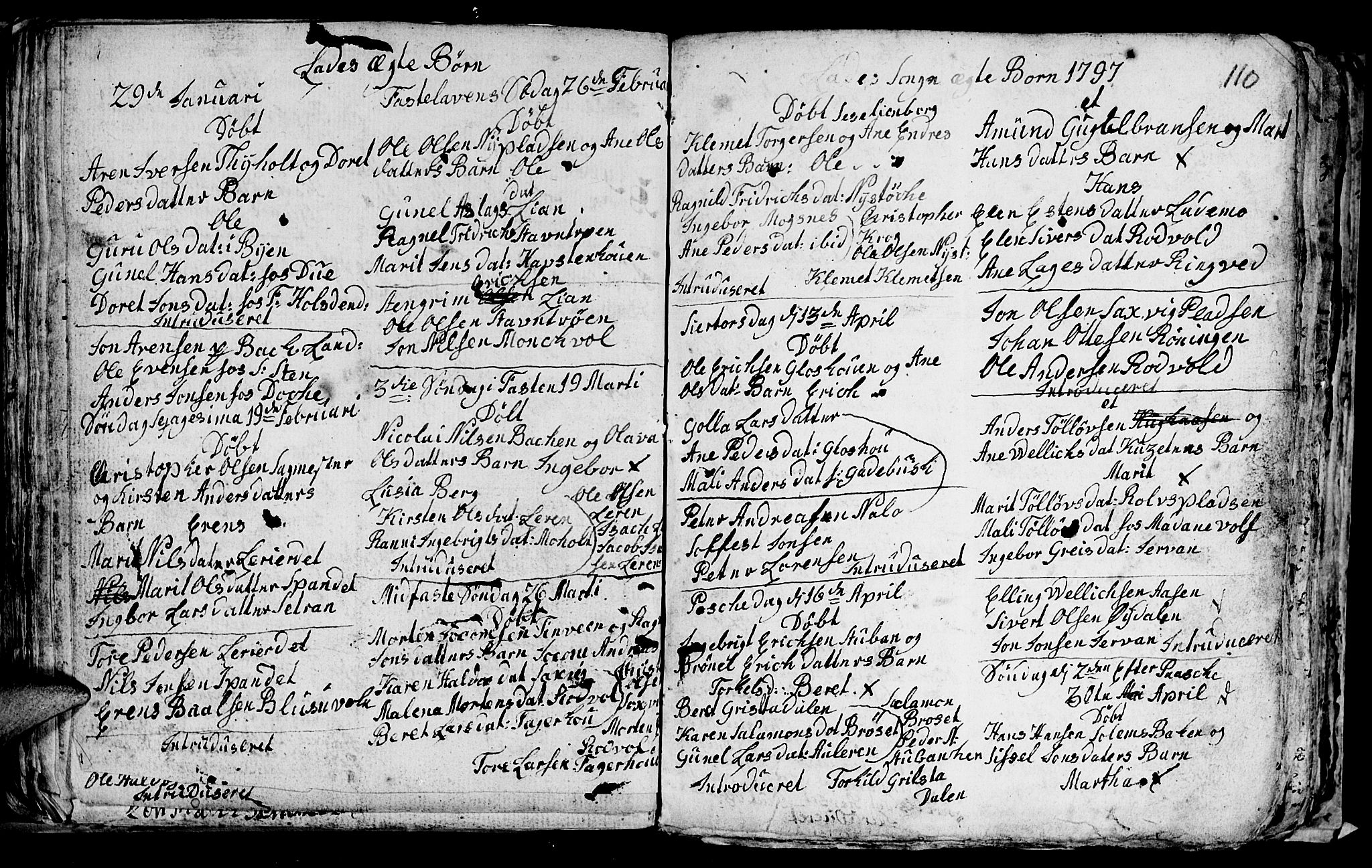 Ministerialprotokoller, klokkerbøker og fødselsregistre - Sør-Trøndelag, SAT/A-1456/606/L0305: Parish register (copy) no. 606C01, 1757-1819, p. 110