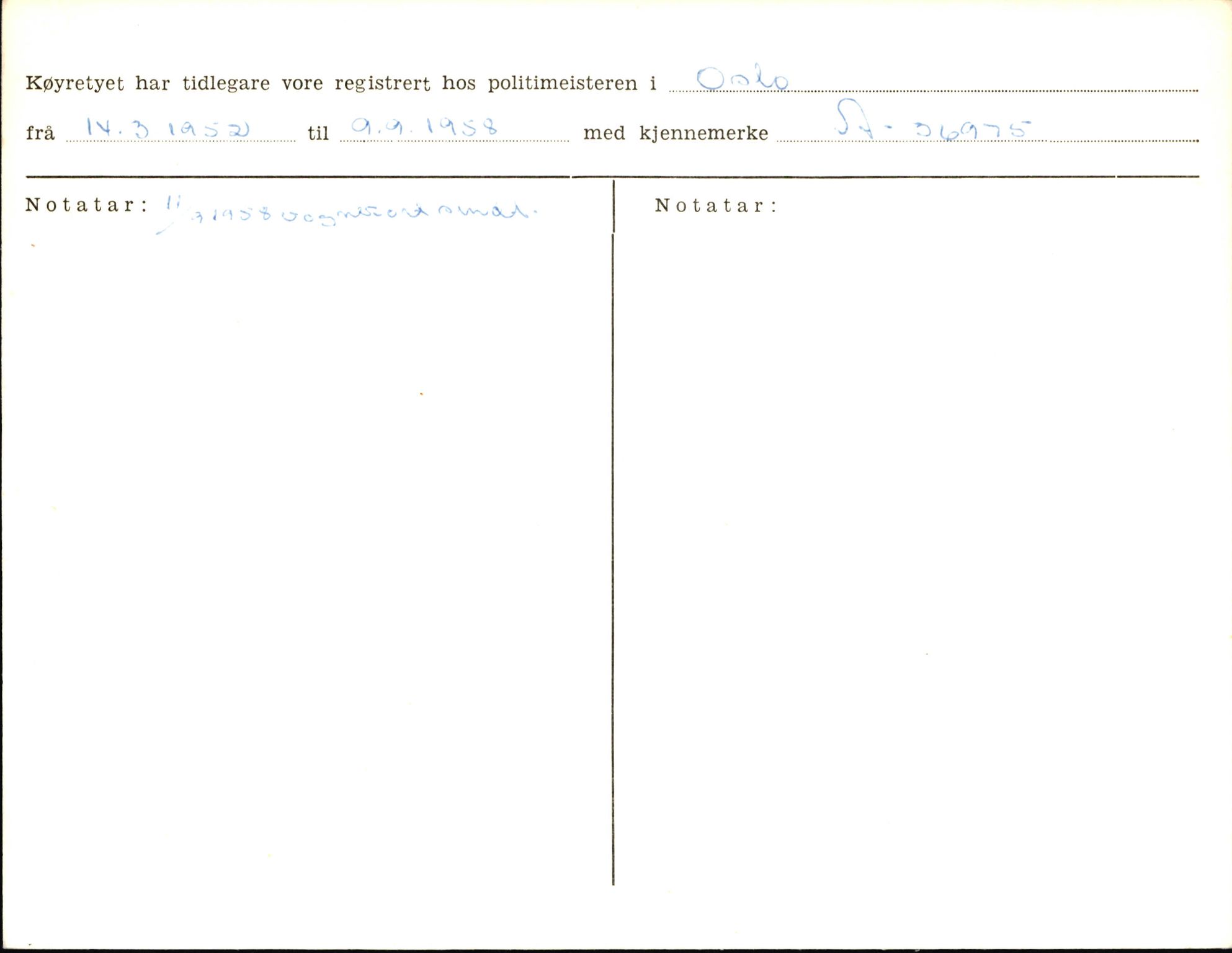 Statens vegvesen, Sogn og Fjordane vegkontor, AV/SAB-A-5301/4/F/L0006: Registerkort utmeldte Fjordane S8300-9500, 1930-1961, p. 85