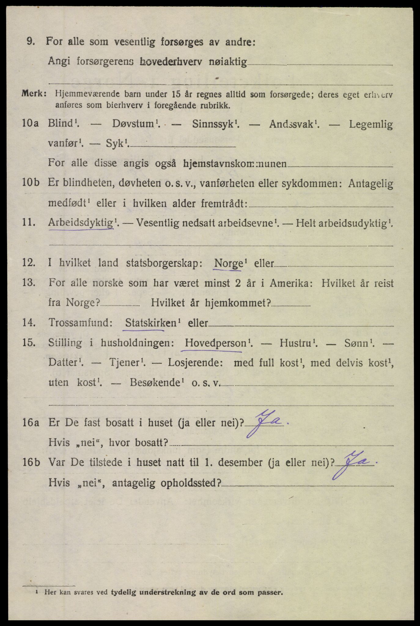 SAK, 1920 census for Øyestad, 1920, p. 4175