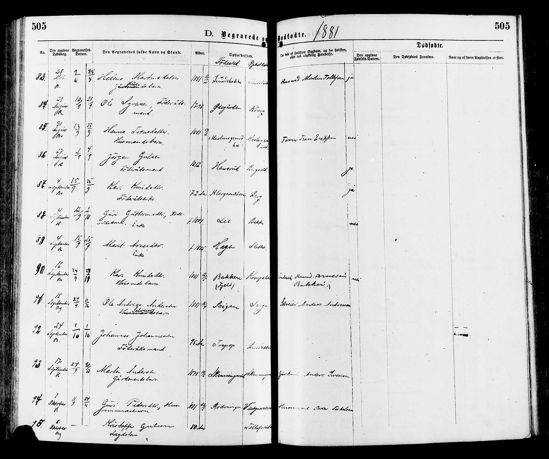 Sør-Aurdal prestekontor, AV/SAH-PREST-128/H/Ha/Haa/L0008: Parish register (official) no. 8, 1877-1885, p. 505