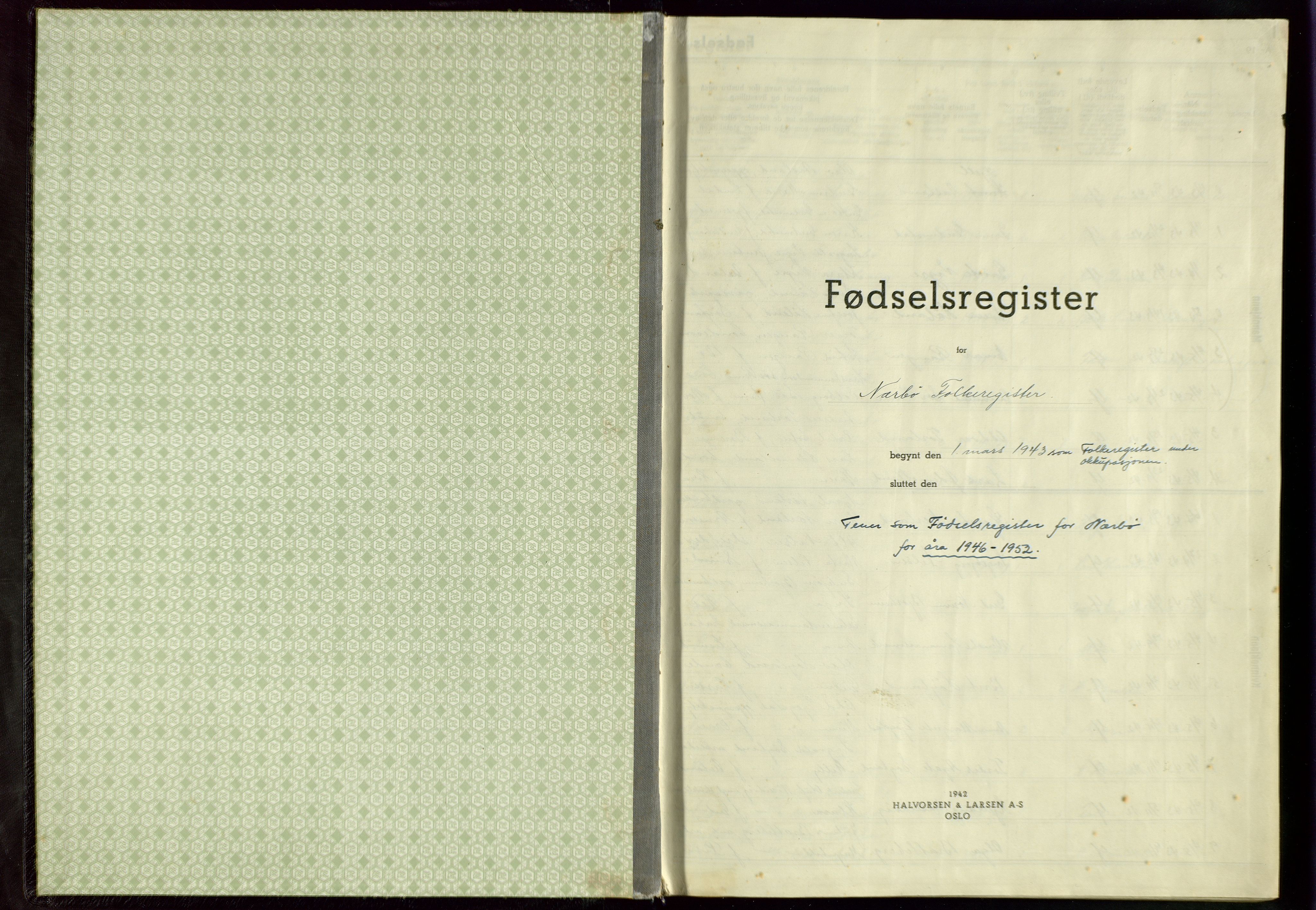 Hå sokneprestkontor, SAST/A-101801/002/C/L0002: Birth register no. 2, 1946-1952