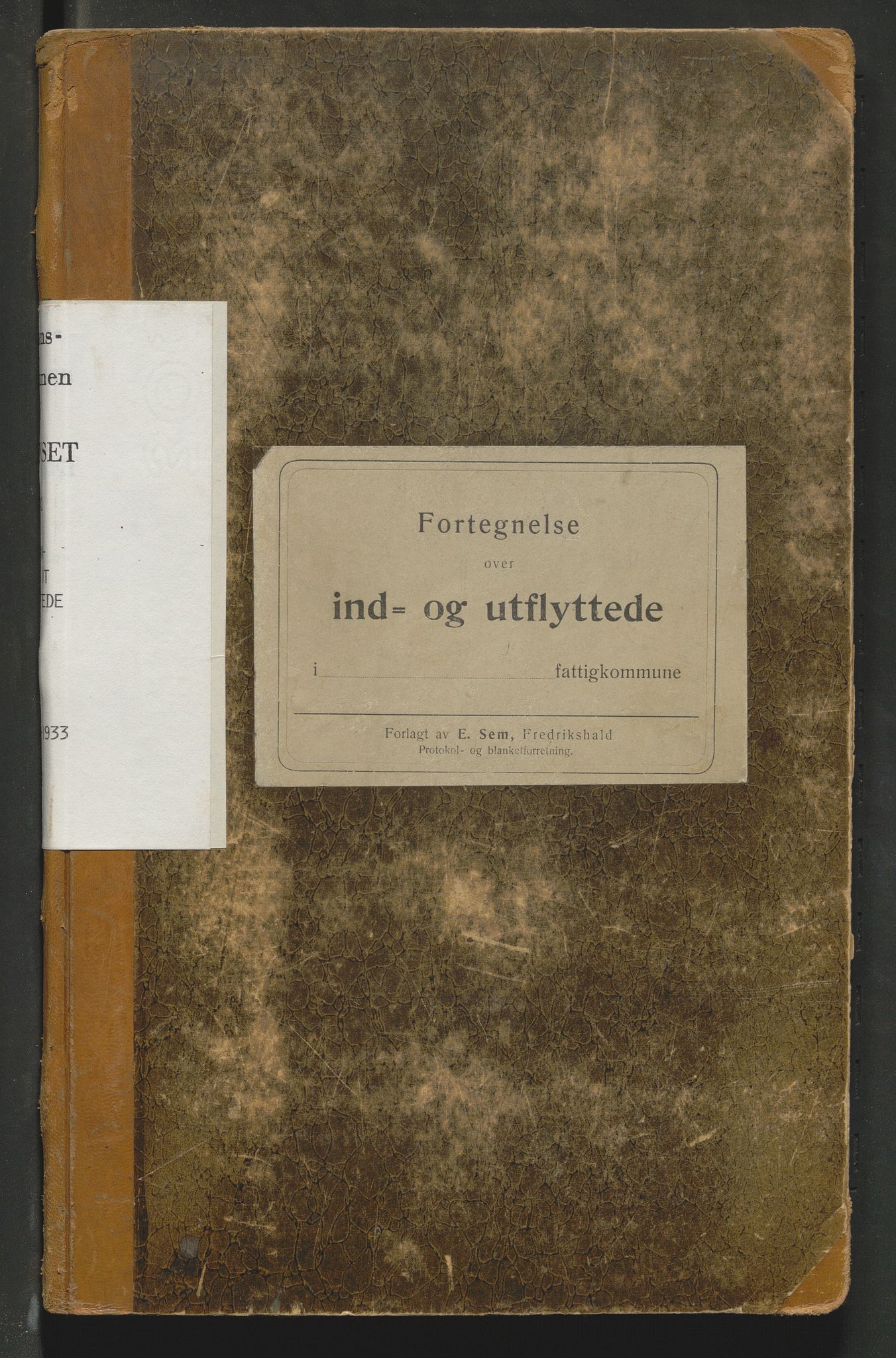 Tynset lensmannskontor, AV/SAH-LHT-029/L/La/L0001/0002: Protokoller over inn- og utflyttede / Protokoll over inn- og utflyttede, 1919-1933