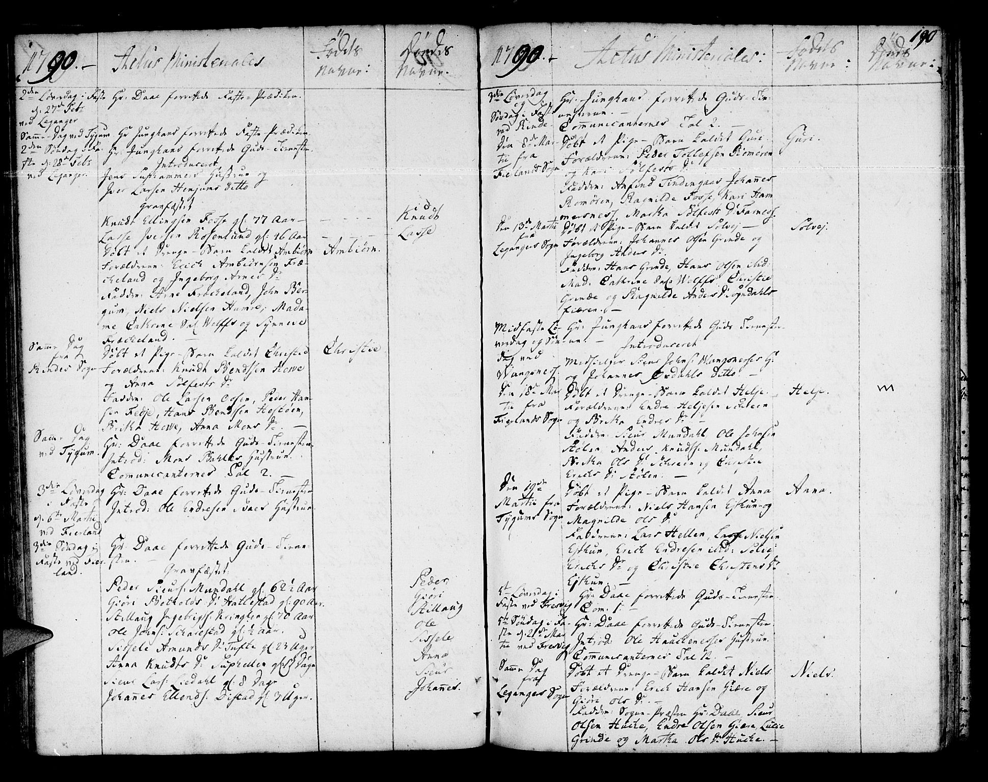 Leikanger sokneprestembete, AV/SAB-A-81001/H/Haa/Haaa/L0004: Parish register (official) no. A 4, 1770-1791, p. 190