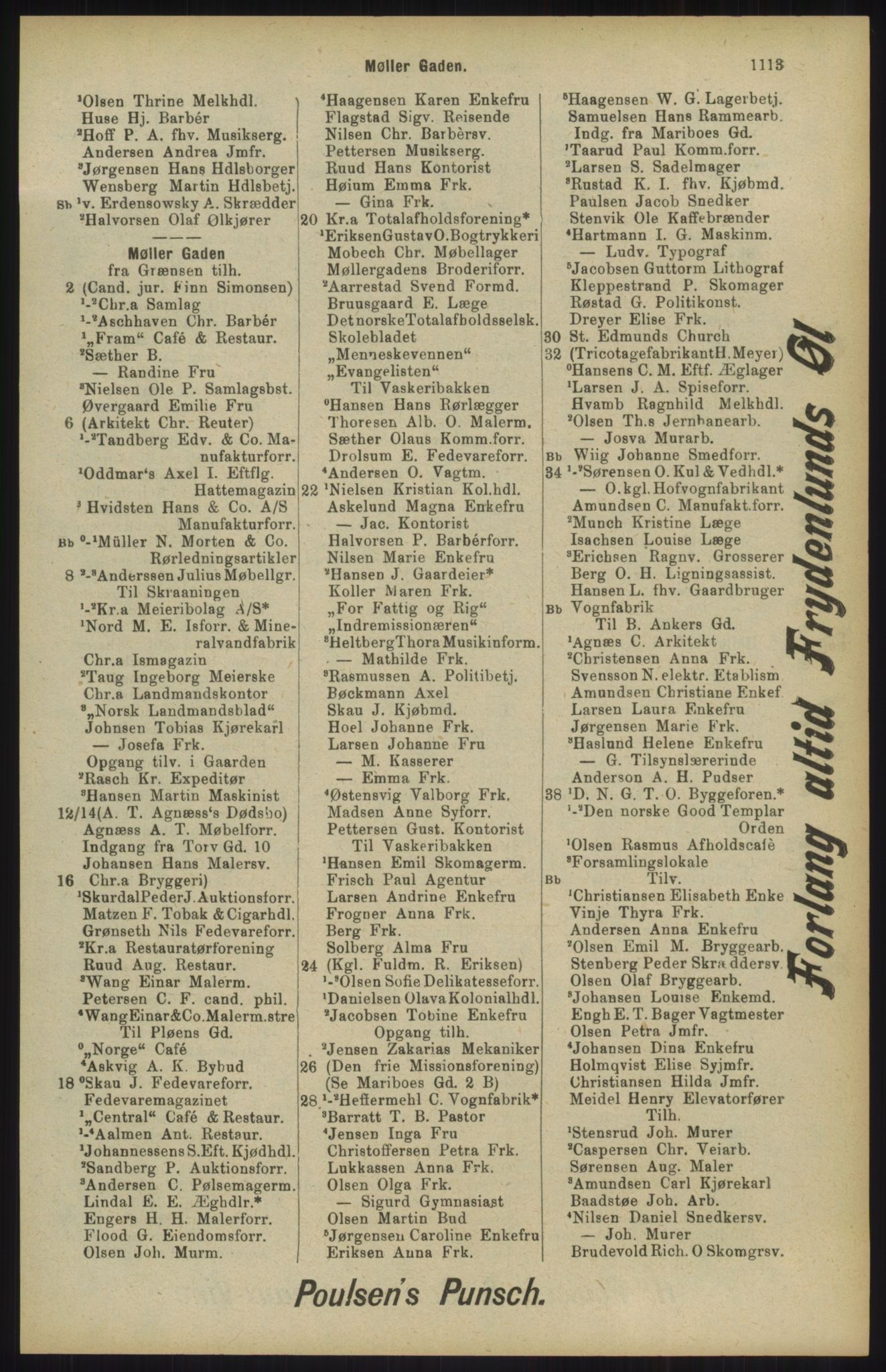 Kristiania/Oslo adressebok, PUBL/-, 1904, p. 1113