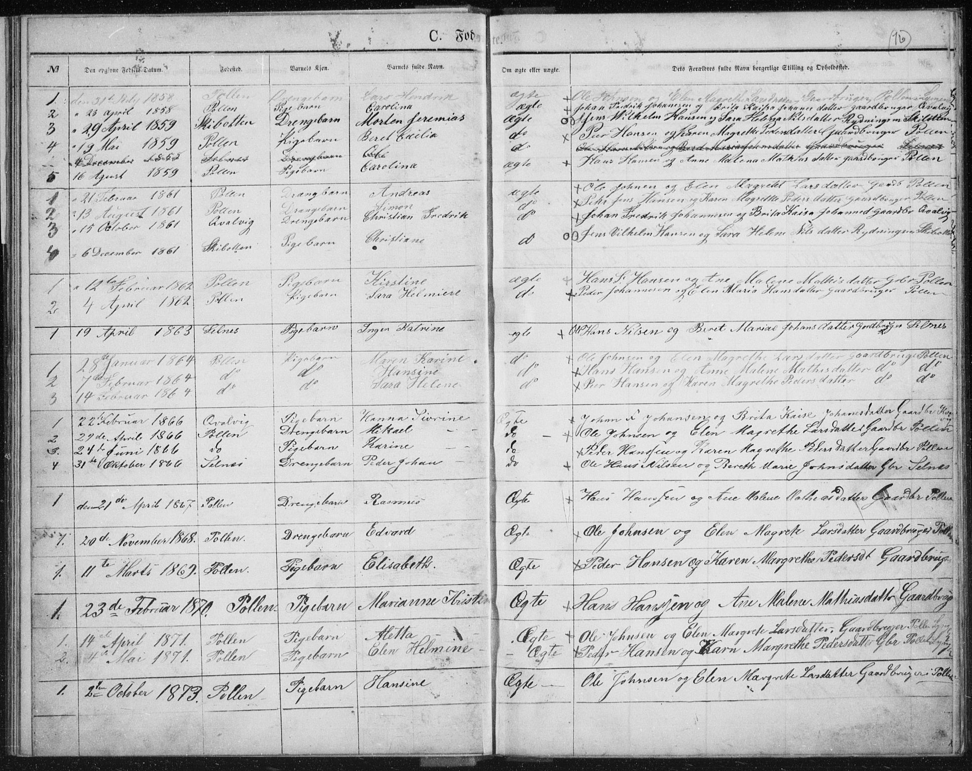 Fylkesmannen i Troms, SATØ/S-0001/A7.10.2/L1978: Dissenter register no. TF 1978, 1858-1891