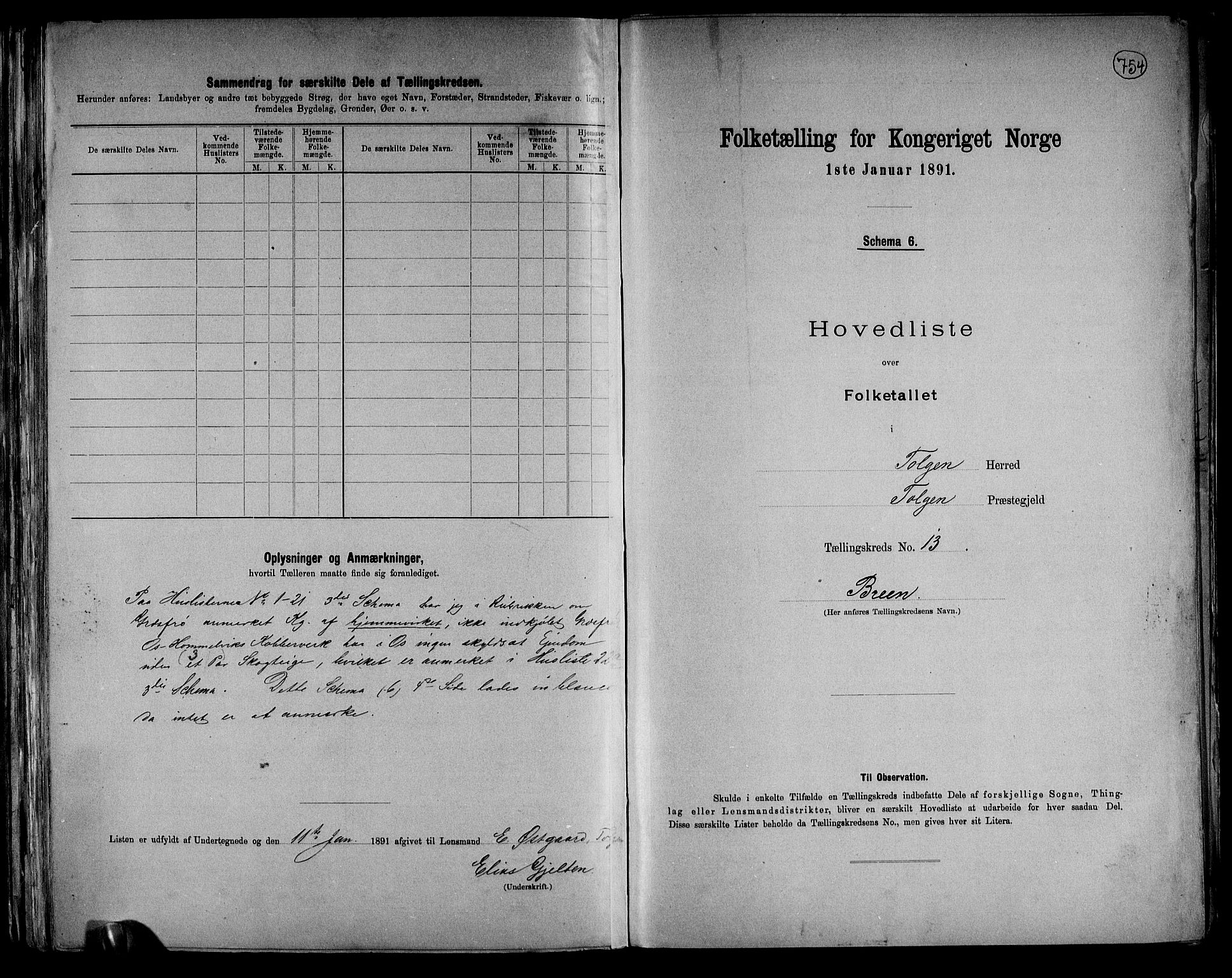 RA, 1891 census for 0436 Tolga, 1891, p. 40