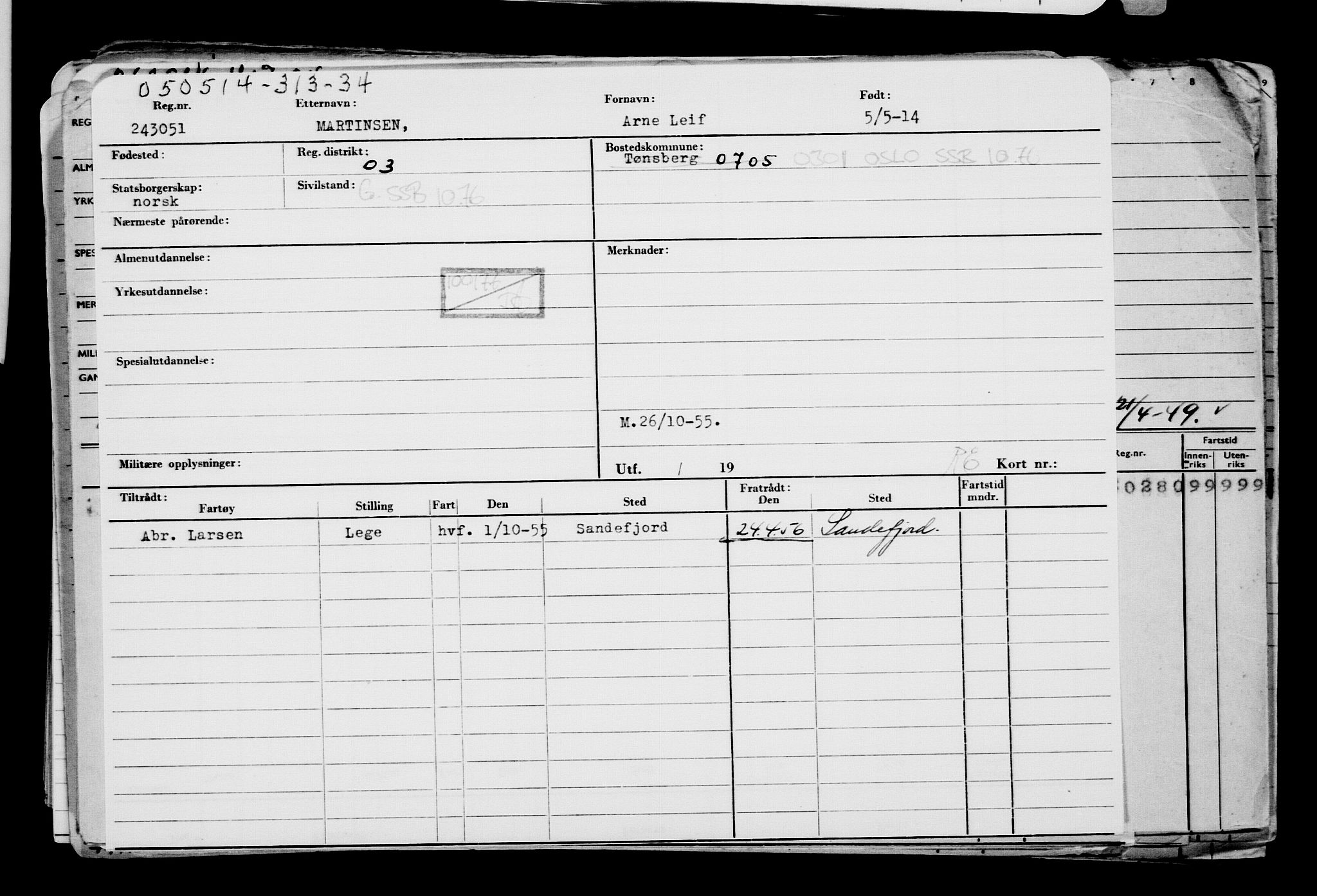 Direktoratet for sjømenn, AV/RA-S-3545/G/Gb/L0120: Hovedkort, 1914, p. 466