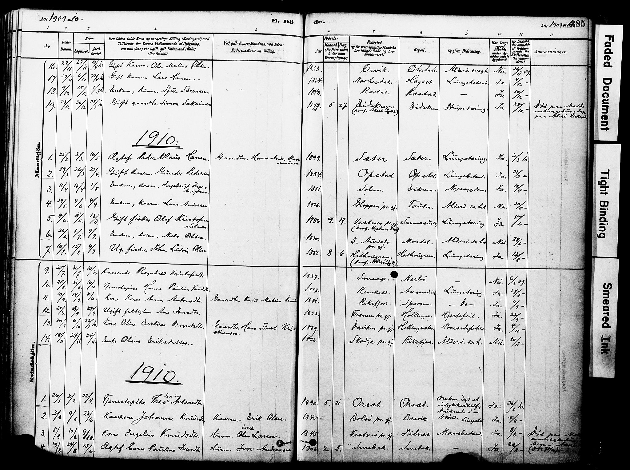 Ministerialprotokoller, klokkerbøker og fødselsregistre - Møre og Romsdal, SAT/A-1454/560/L0721: Parish register (official) no. 560A05, 1878-1917, p. 385
