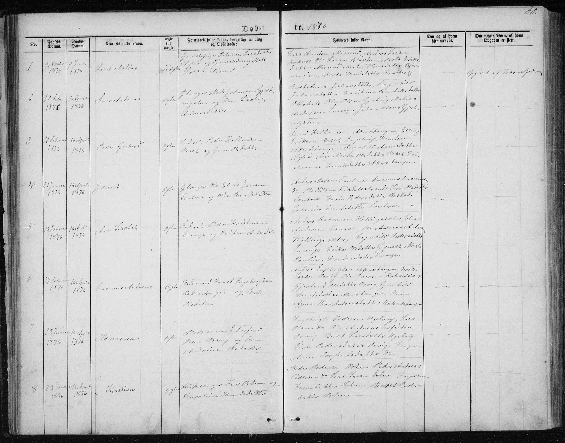 Ministerialprotokoller, klokkerbøker og fødselsregistre - Møre og Romsdal, AV/SAT-A-1454/560/L0724: Parish register (copy) no. 560C01, 1867-1892, p. 60