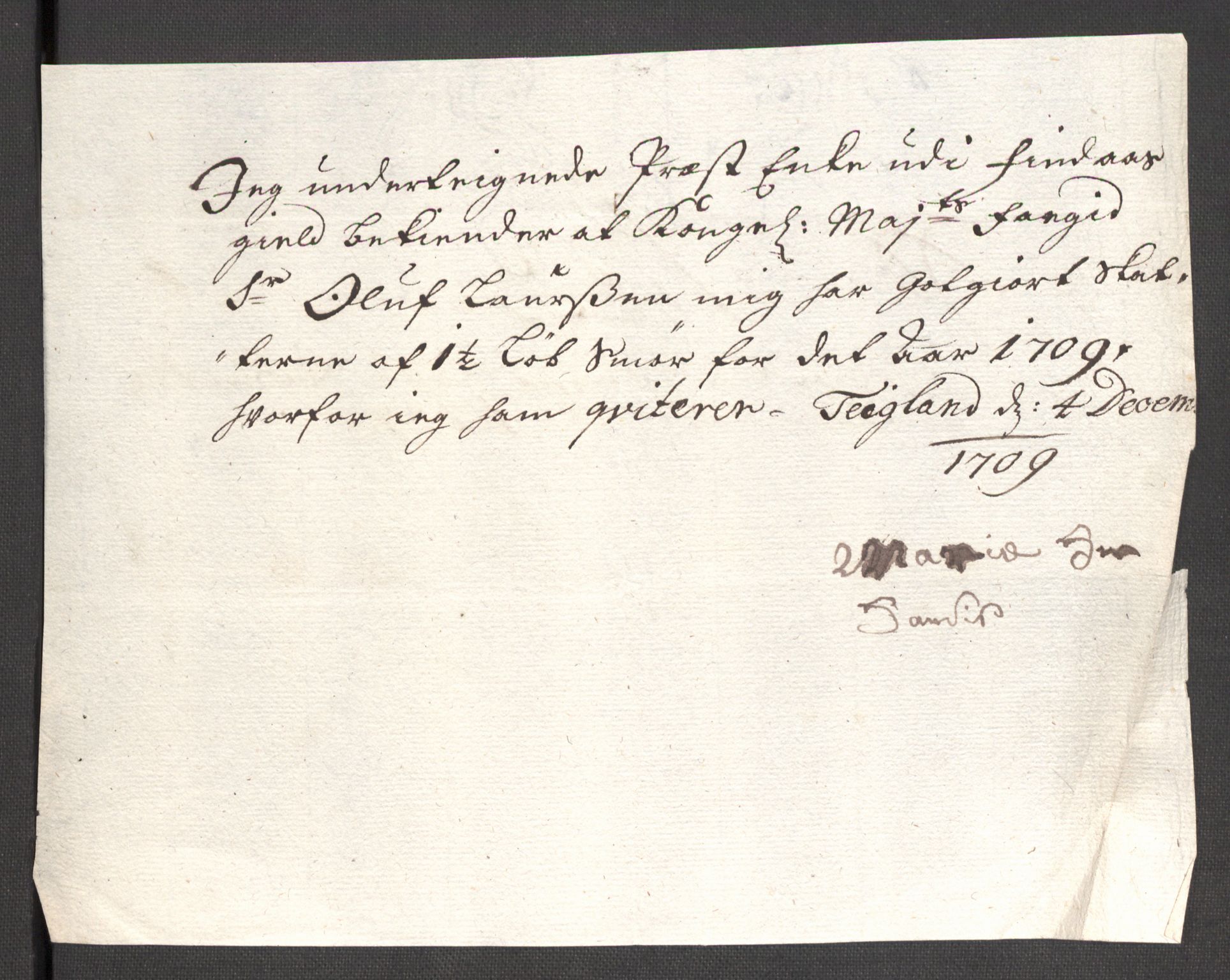 Rentekammeret inntil 1814, Reviderte regnskaper, Fogderegnskap, RA/EA-4092/R48/L2986: Fogderegnskap Sunnhordland og Hardanger, 1709-1710, p. 264