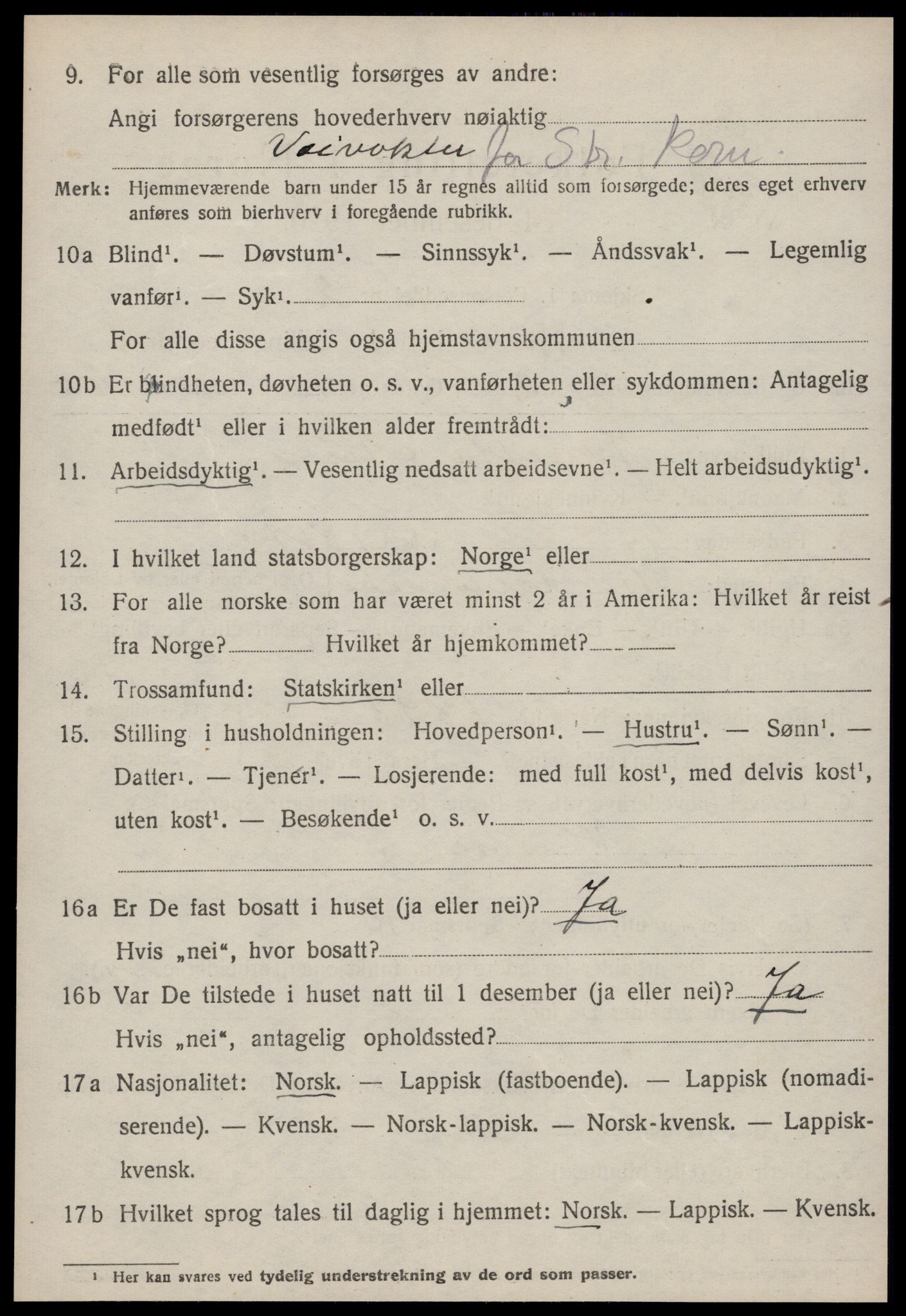 SAT, 1920 census for Strinda, 1920, p. 14469