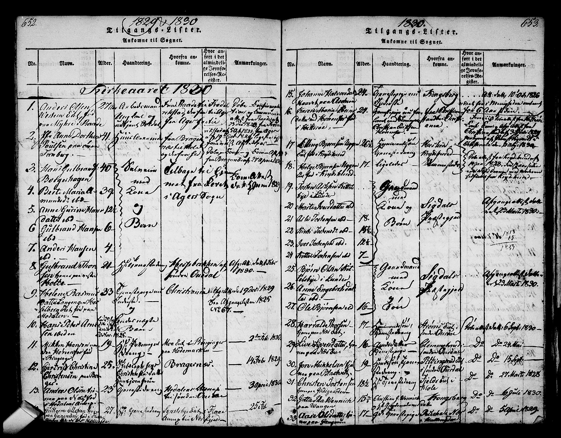 Norderhov kirkebøker, AV/SAKO-A-237/G/Ga/L0002: Parish register (copy) no. I 2, 1814-1867, p. 652-653