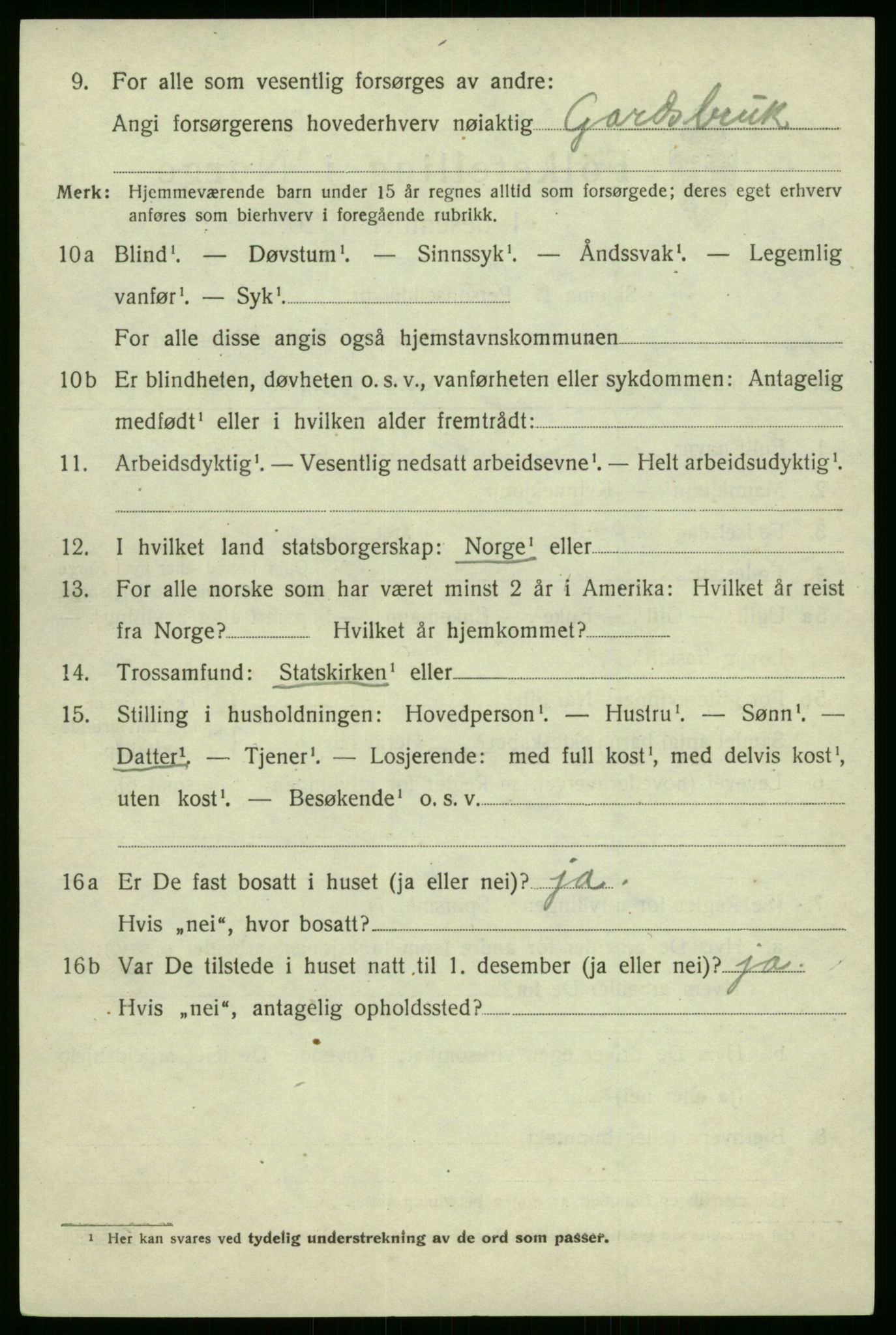 SAB, 1920 census for Brekke, 1920, p. 917