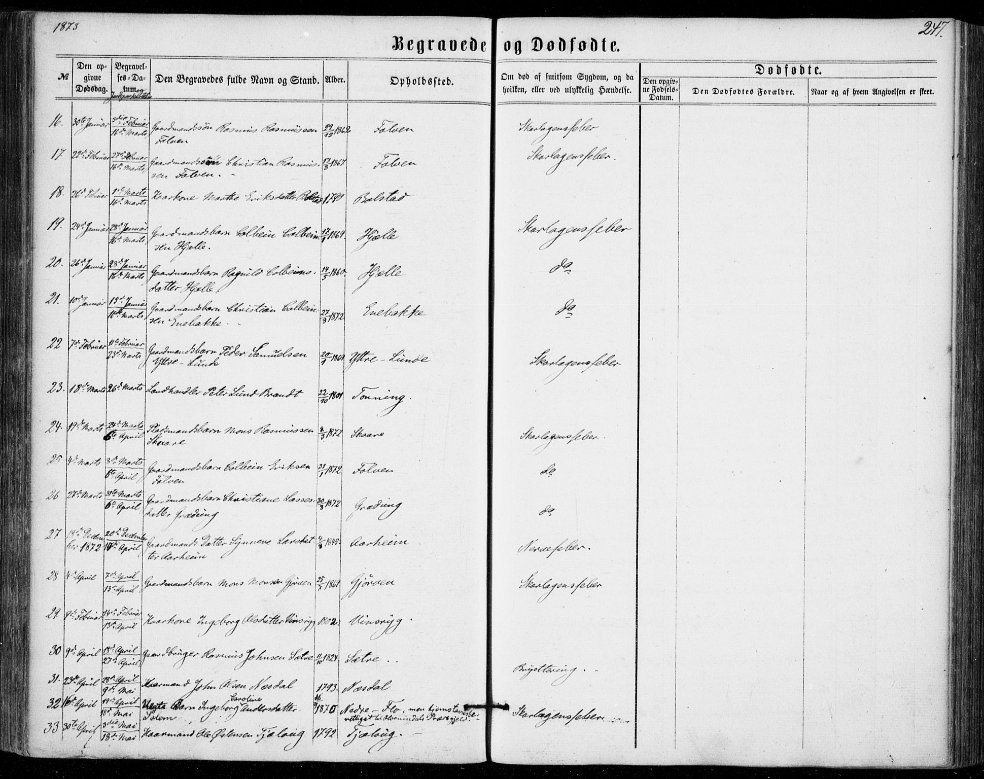 Stryn Sokneprestembete, AV/SAB-A-82501: Parish register (official) no. A 3, 1862-1877, p. 247