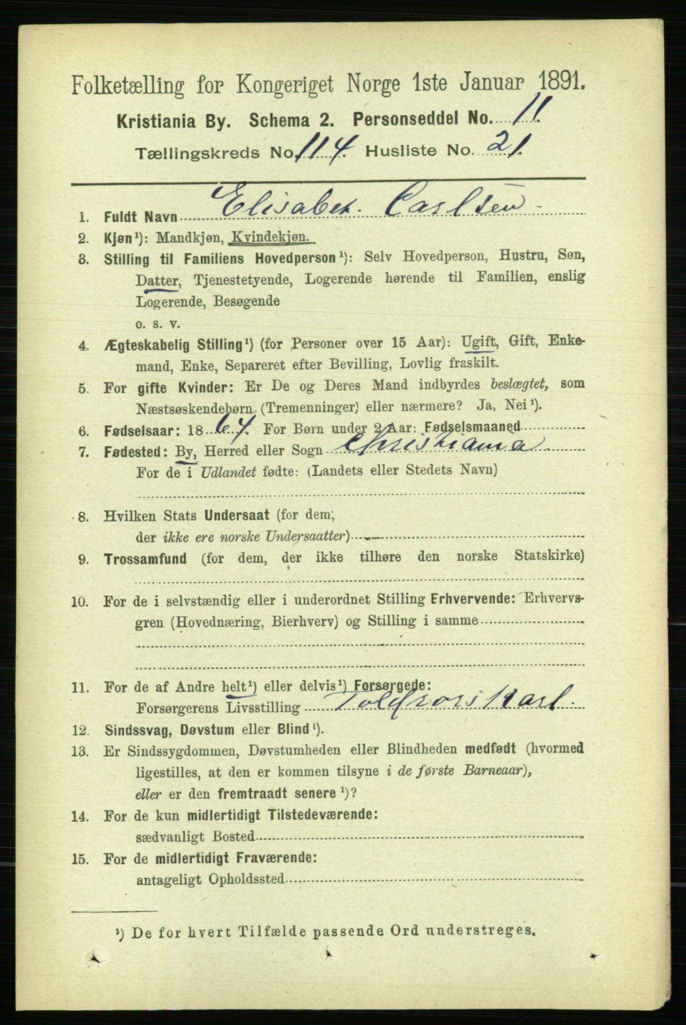 RA, 1891 census for 0301 Kristiania, 1891, p. 61368