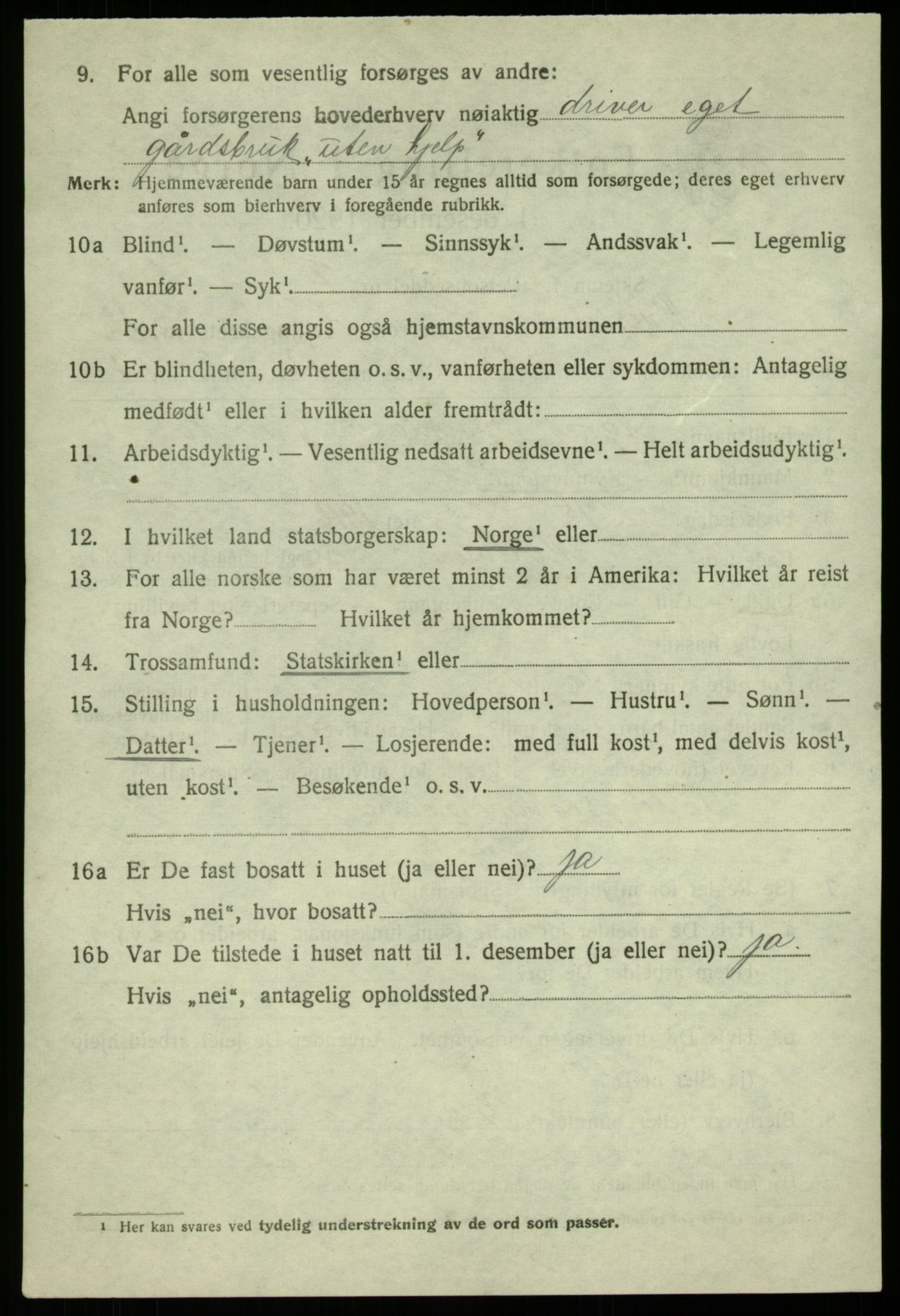 SAB, 1920 census for Alversund, 1920, p. 7141