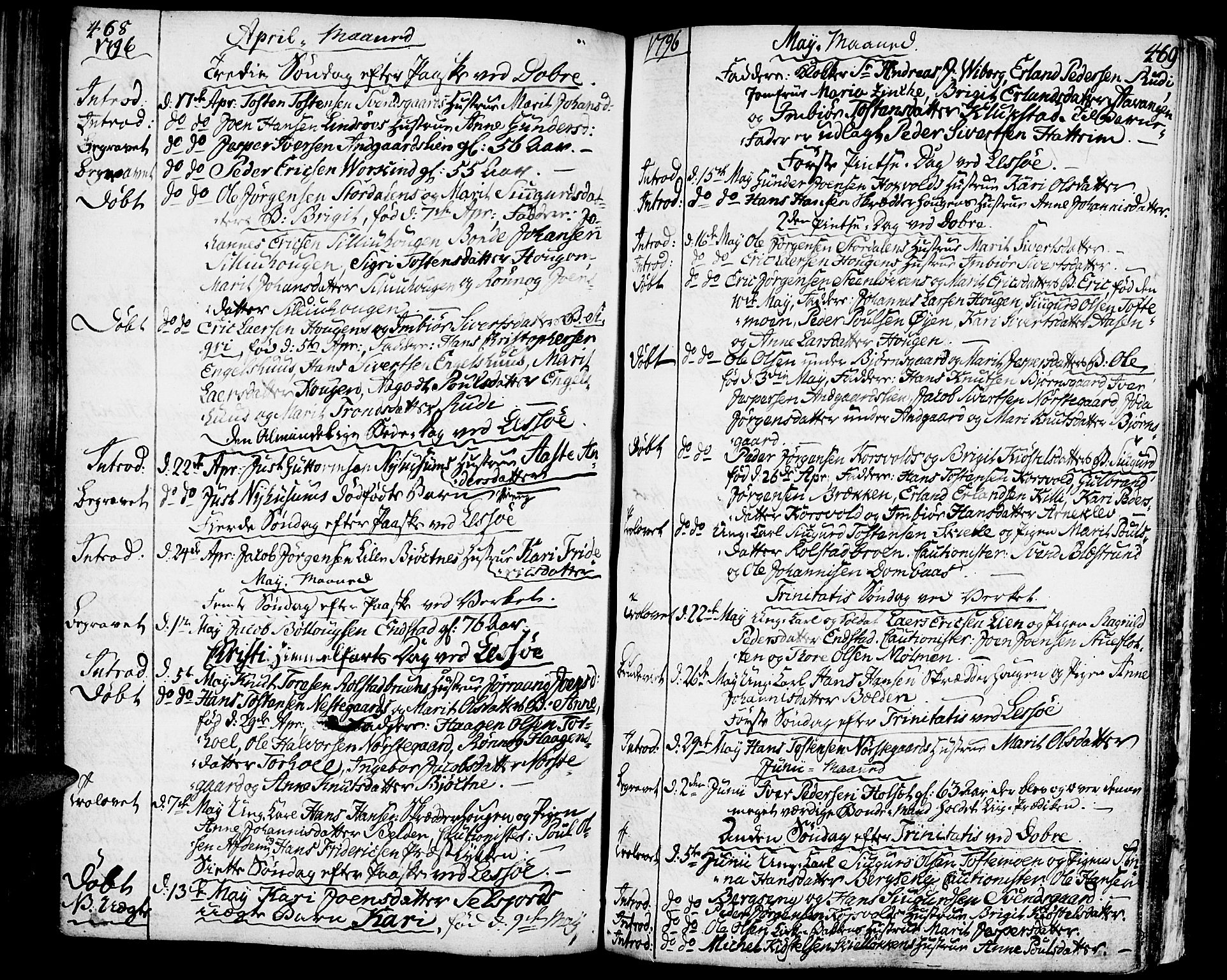 Lesja prestekontor, AV/SAH-PREST-068/H/Ha/Haa/L0003: Parish register (official) no. 3, 1777-1819, p. 468-469