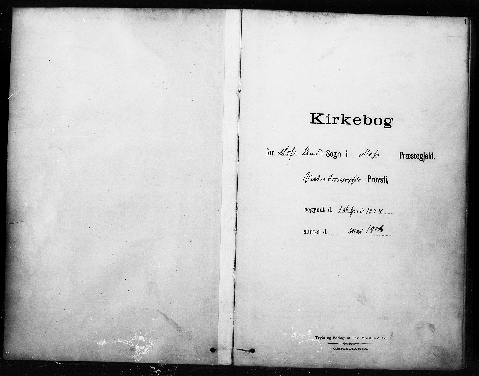 Moss prestekontor Kirkebøker, AV/SAO-A-2003/F/Fc/L0002: Parish register (official) no. III 2, 1894-1906, p. 1