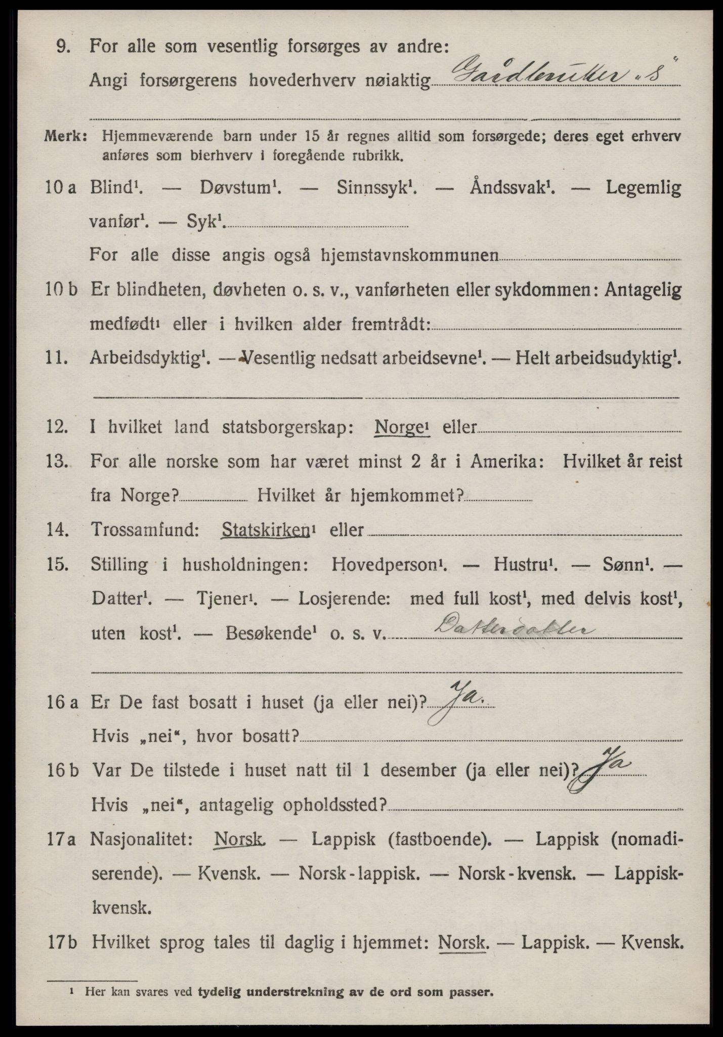 SAT, 1920 census for Oppdal, 1920, p. 5280