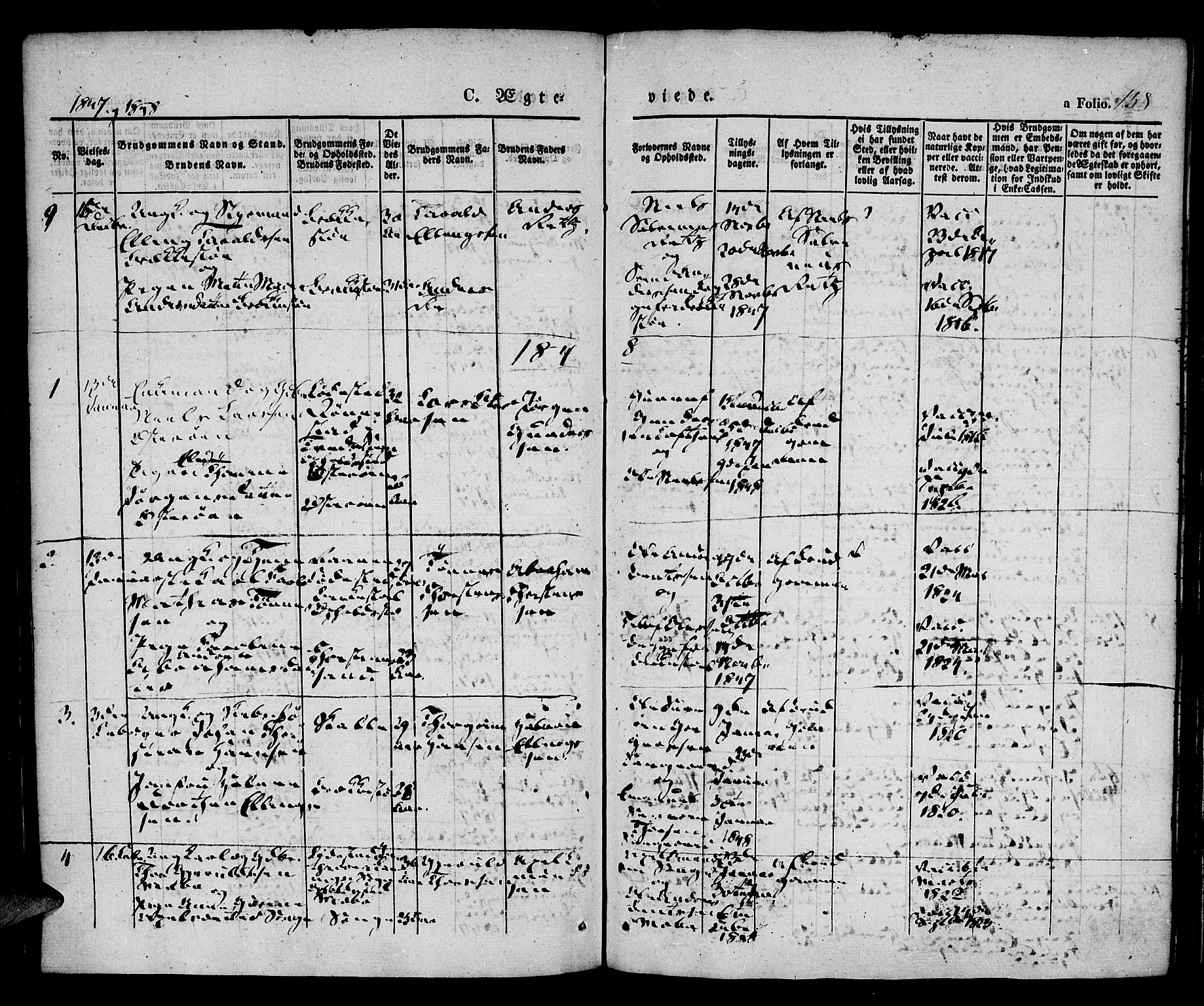 Vestre Moland sokneprestkontor, AV/SAK-1111-0046/F/Fa/Fab/L0005: Parish register (official) no. A 5, 1841-1849, p. 138