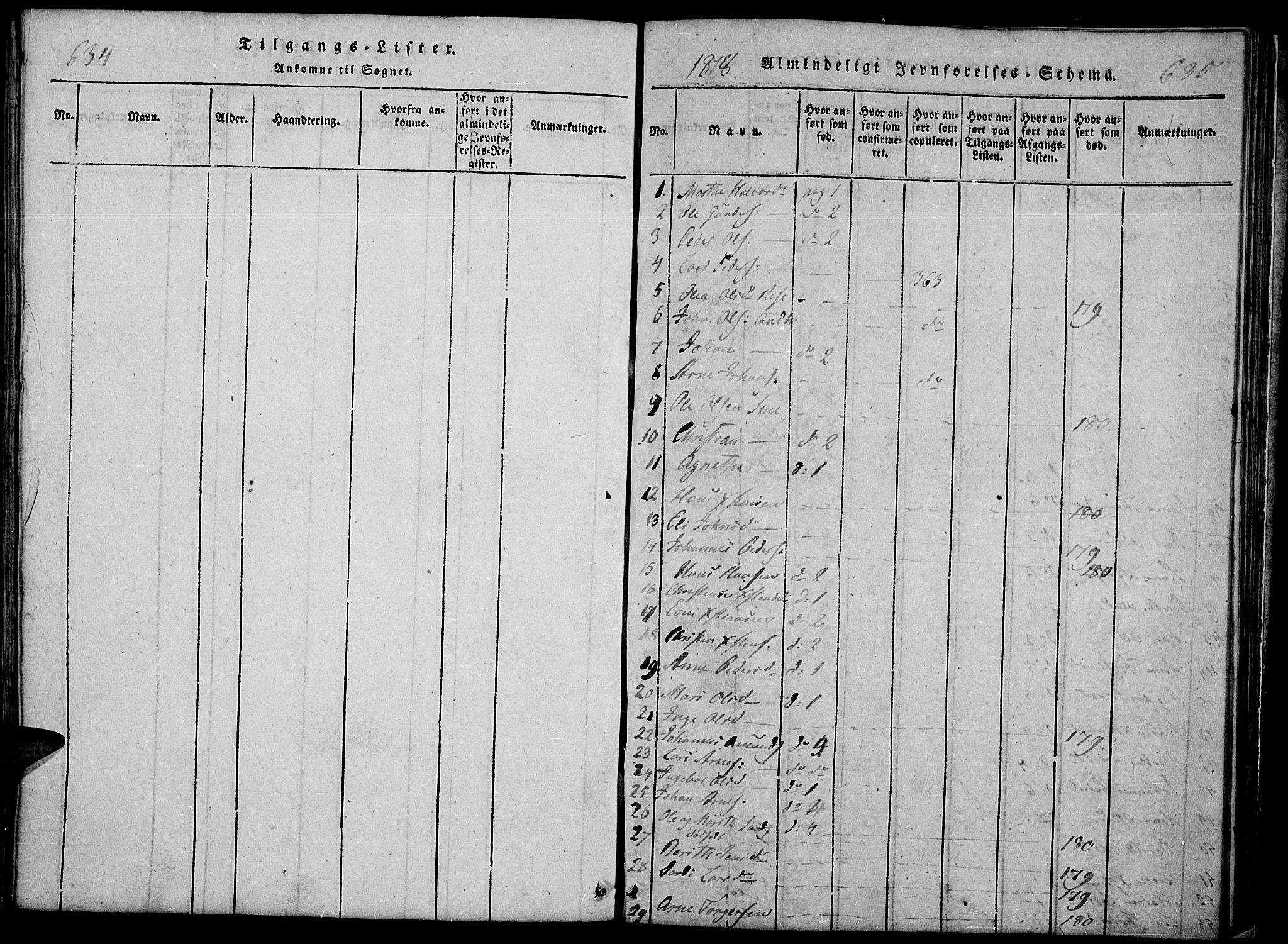 Fåberg prestekontor, SAH/PREST-086/H/Ha/Haa/L0003: Parish register (official) no. 3, 1818-1833, p. 634-635