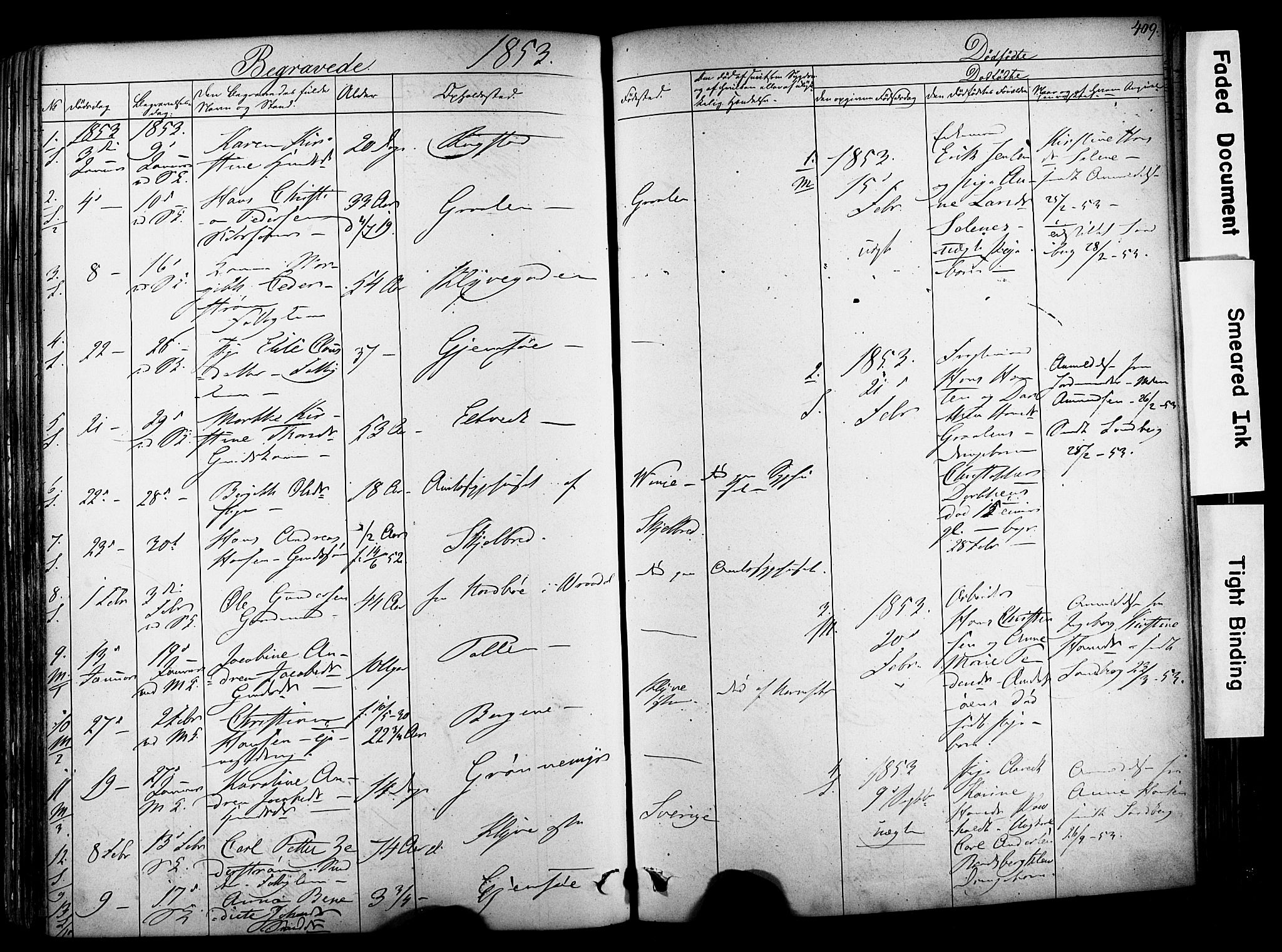 Solum kirkebøker, SAKO/A-306/F/Fa/L0006: Parish register (official) no. I 6, 1844-1855, p. 409