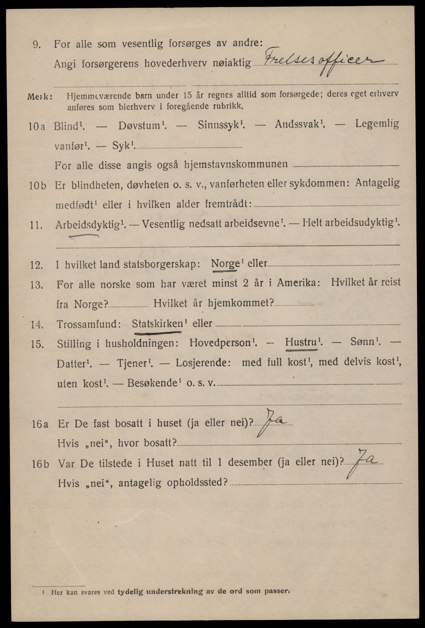 SAST, 1920 census for Egersund town, 1920, p. 3207