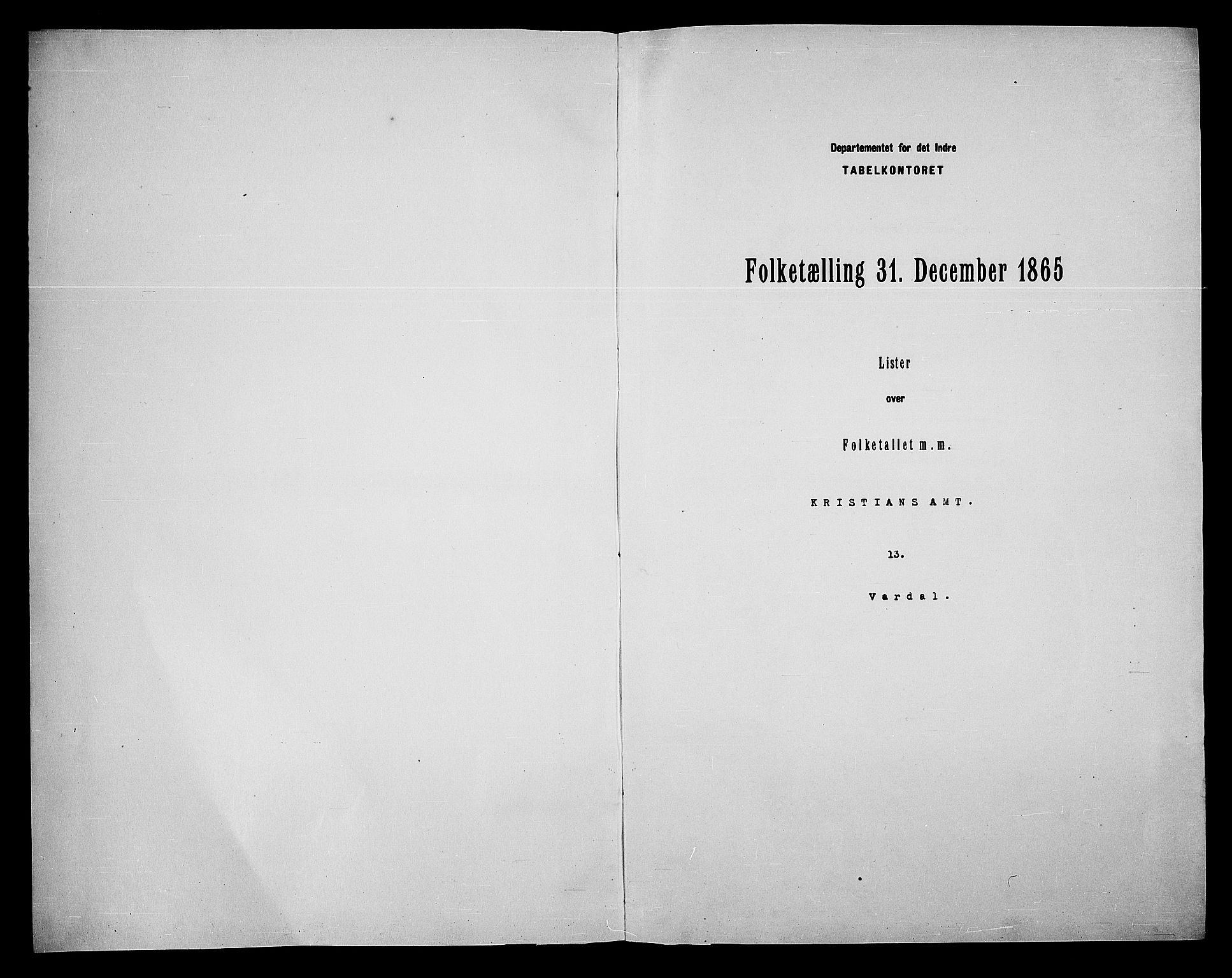 RA, 1865 census for Vardal/Vardal og Hunn, 1865, p. 3