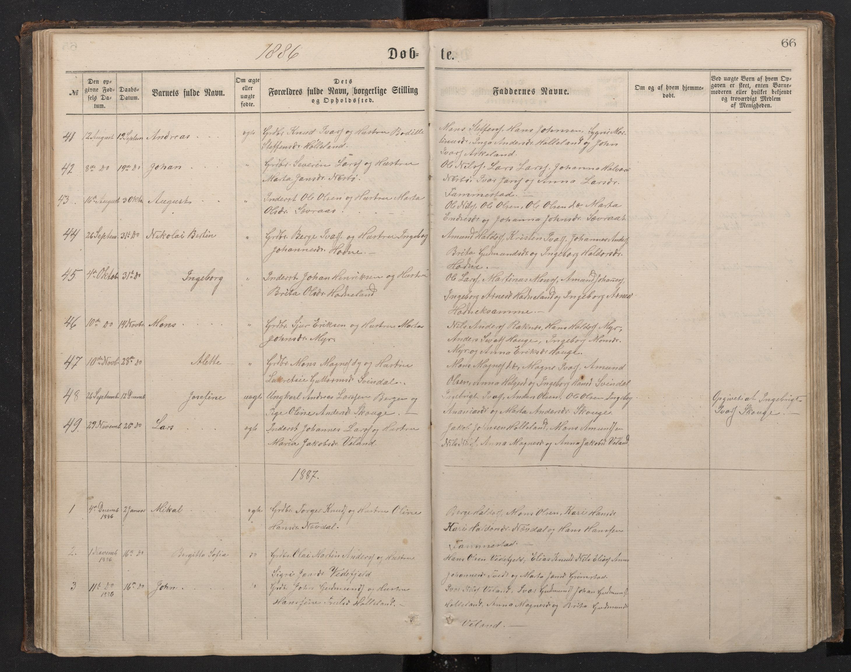 Lindås Sokneprestembete, SAB/A-76701/H/Hab: Parish register (copy) no. E 2, 1867-1892, p. 65b-66a