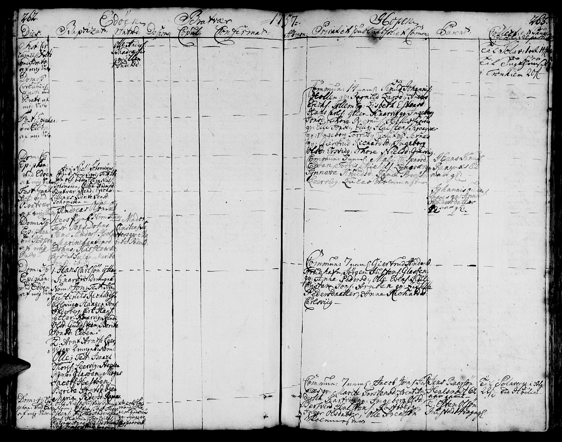 Ministerialprotokoller, klokkerbøker og fødselsregistre - Møre og Romsdal, AV/SAT-A-1454/581/L0931: Parish register (official) no. 581A01, 1751-1765, p. 262-263