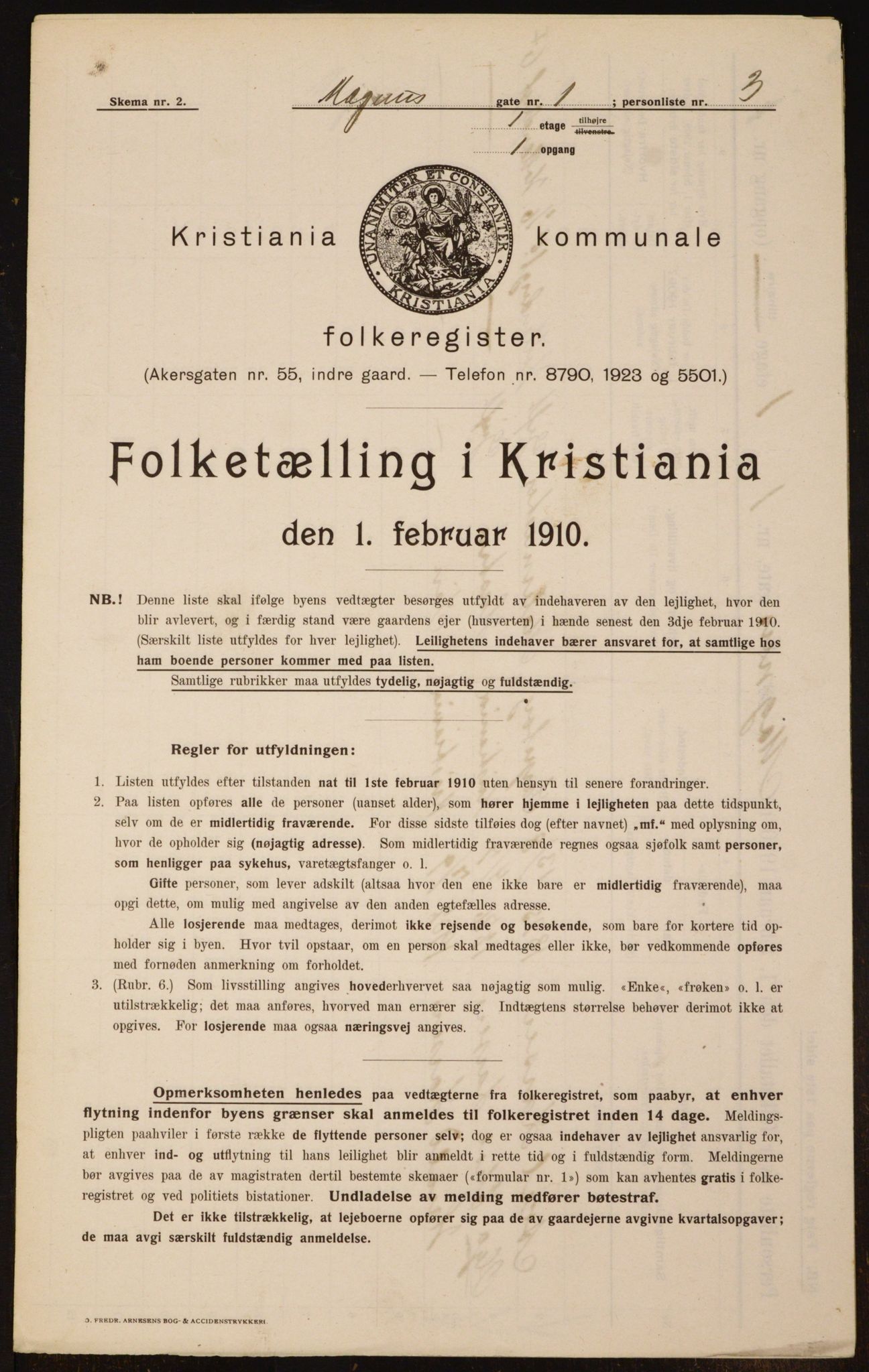 OBA, Municipal Census 1910 for Kristiania, 1910, p. 57237